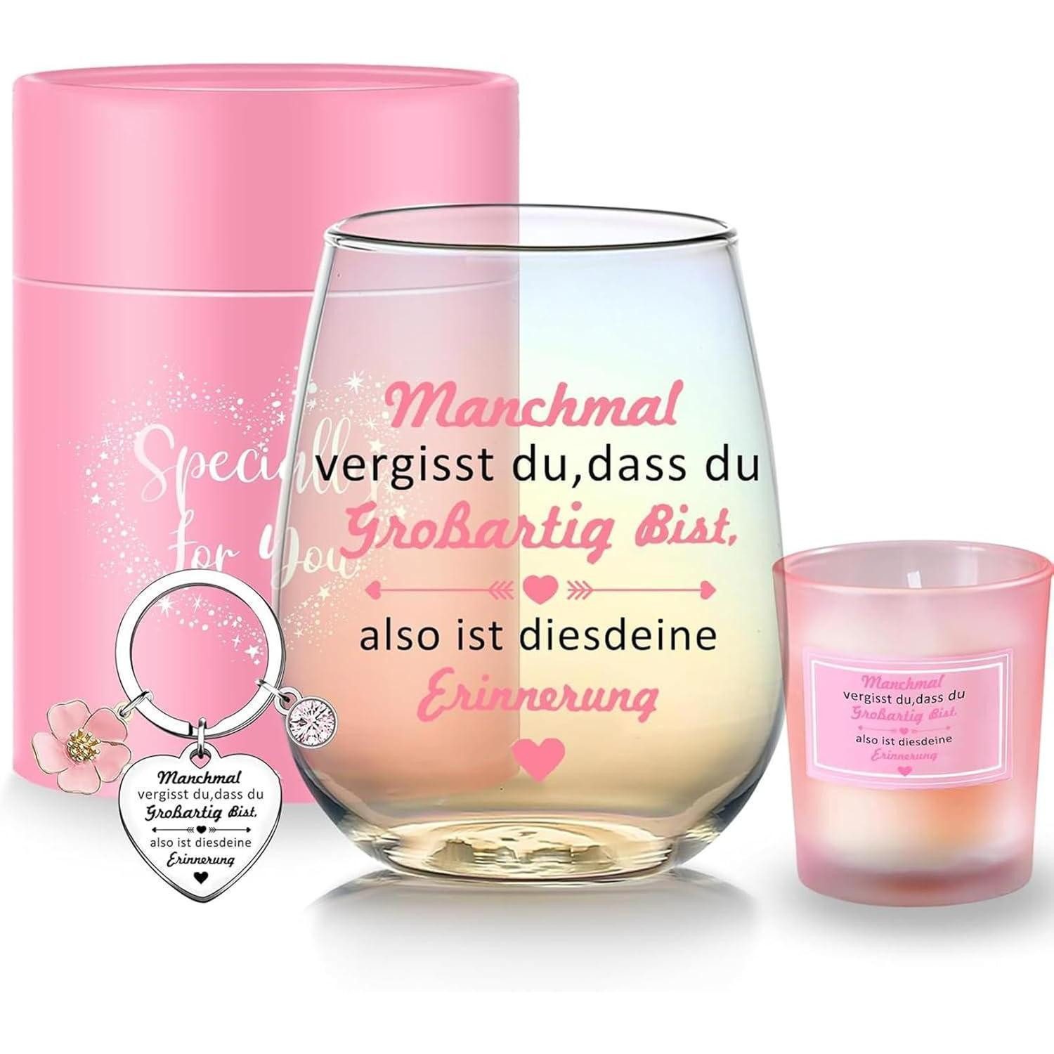 LuxusKollektion Weinglas Personalisierte Weingläser Beste Freundin Dankeschön, Glas