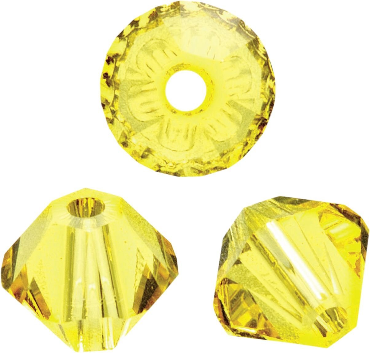 Thumbnail - Glorex Bastelperlen Glorex Schliffspitz Perlen 6 mm 12 Stück citrine