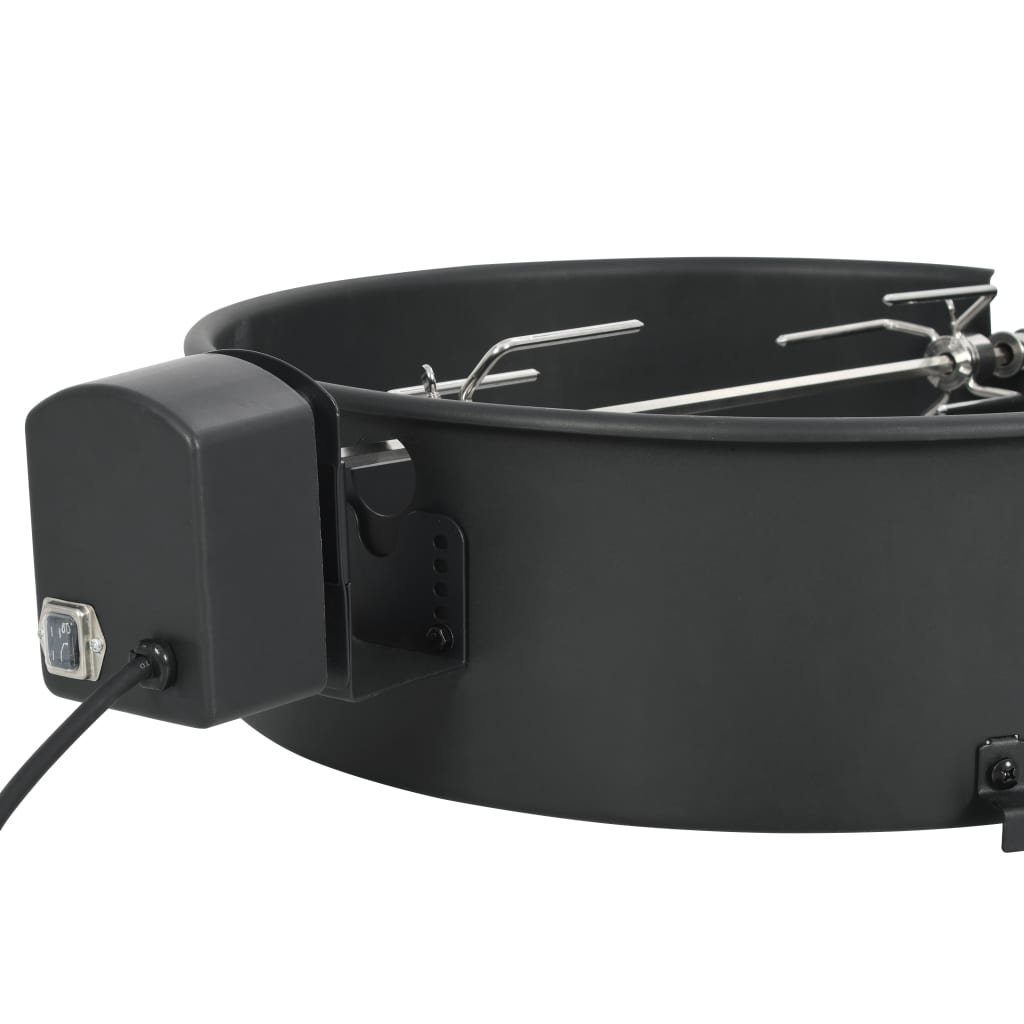 Set 47 vidaXL Ring Elektrogrill cm Rotisserie BBQ Schwarz