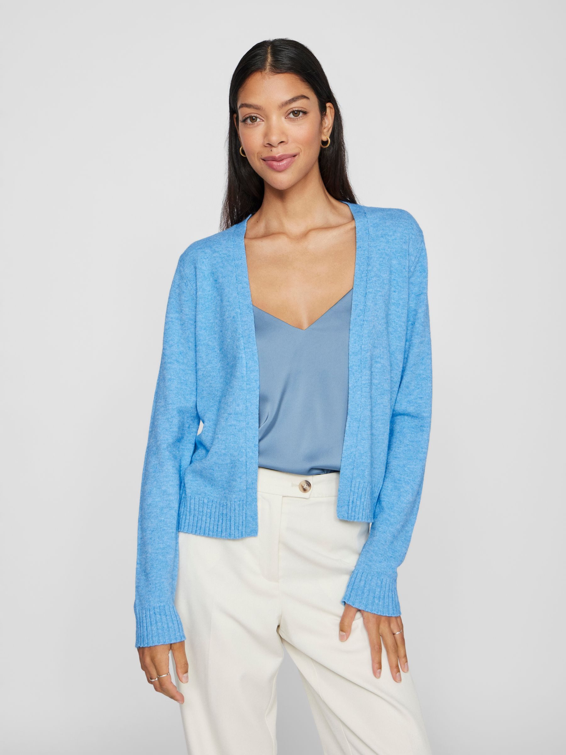 Vila Cardigan Kurzer Feinstrick Cardigan Weiche günstig online kaufen