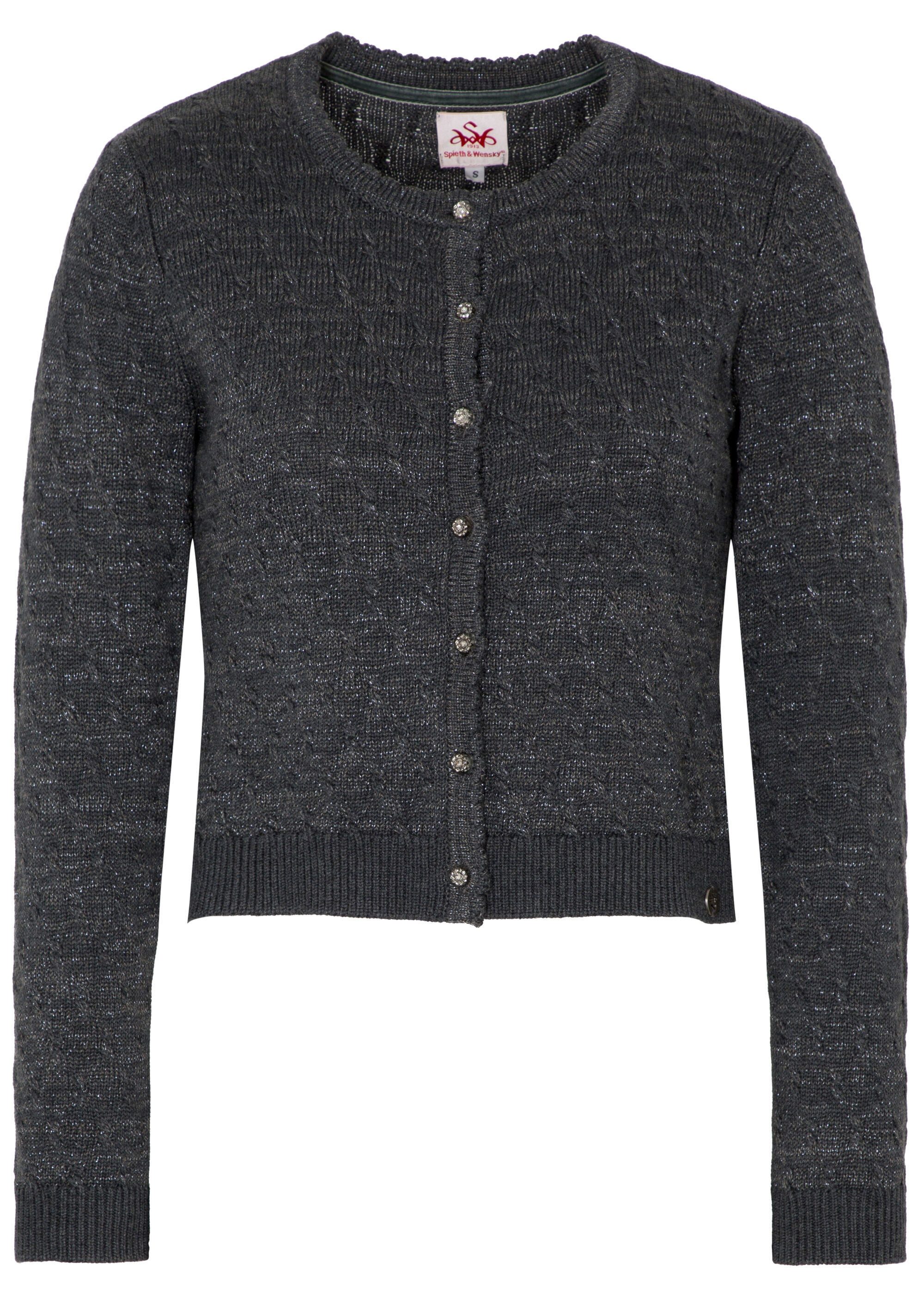 Spieth & Wensky Trachtenstrickjacke Eslem (1-tlg) S&W Metalllabel am Jacken günstig online kaufen