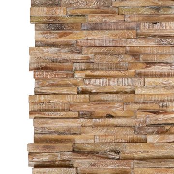 vidaXL Wandpaneel 3D-Wandverkleidung 10 Stk 1,01 m² Massivholz Teak