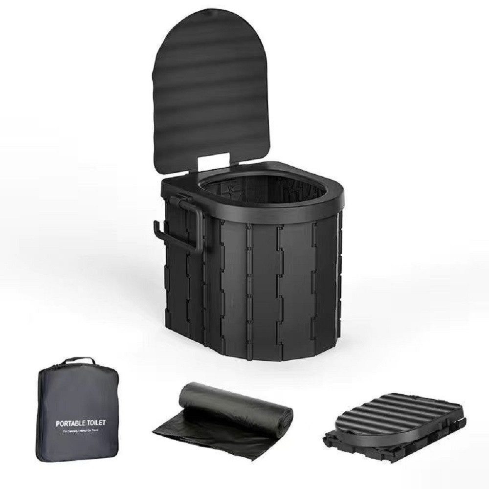 AURIVION Campingtoilette Campingtoilette Campingtoilette, Tragbare Toilette, (Set, 14-St., Mobile Faltbare Campingklo für Camping), Outdoor Camping Toiletten, mit Urinal mit Deckel