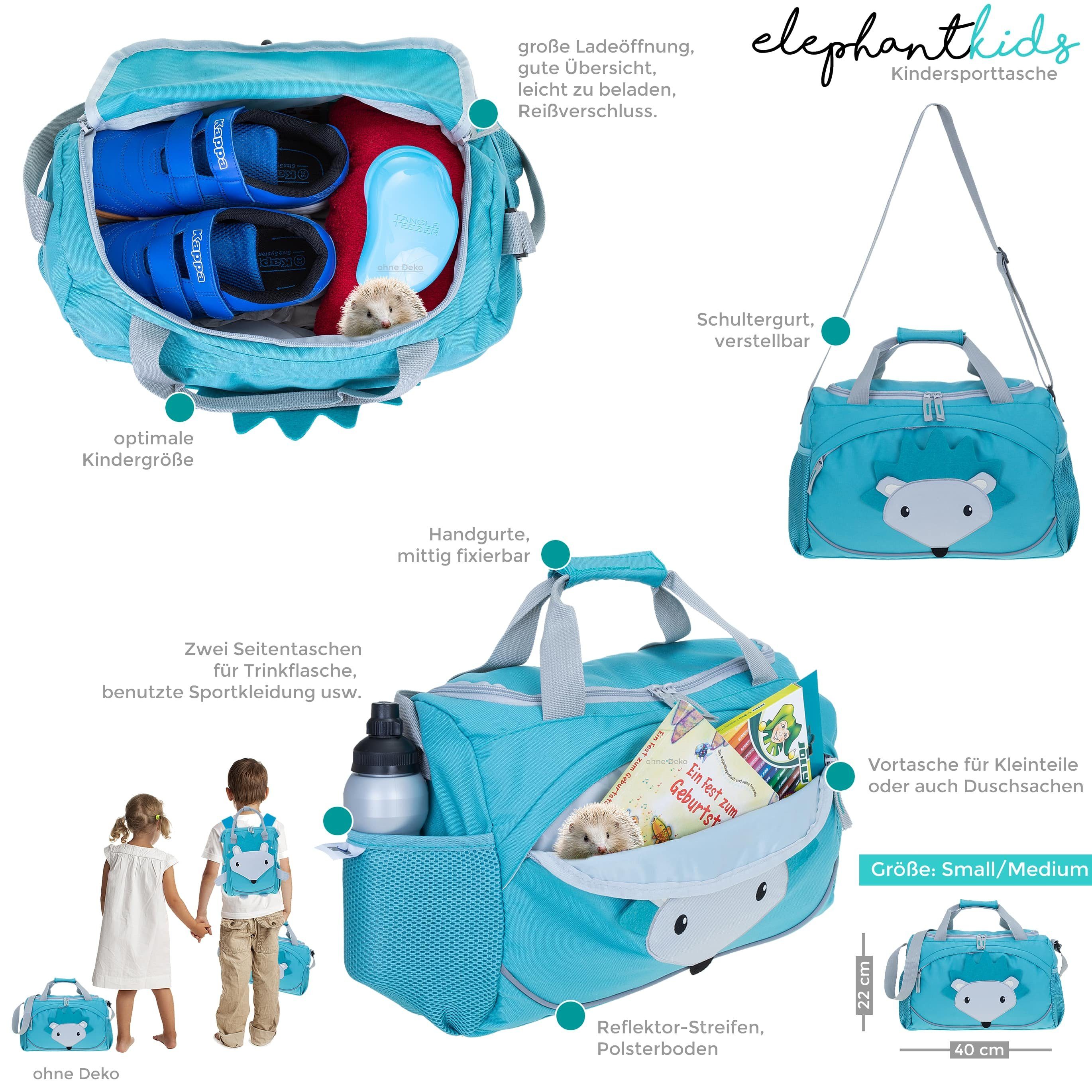 ELEPHANT Sporttasche Kids Kindersporttasche klein 38 cm Tiere, Kinder Tasche Turntasche Tiere