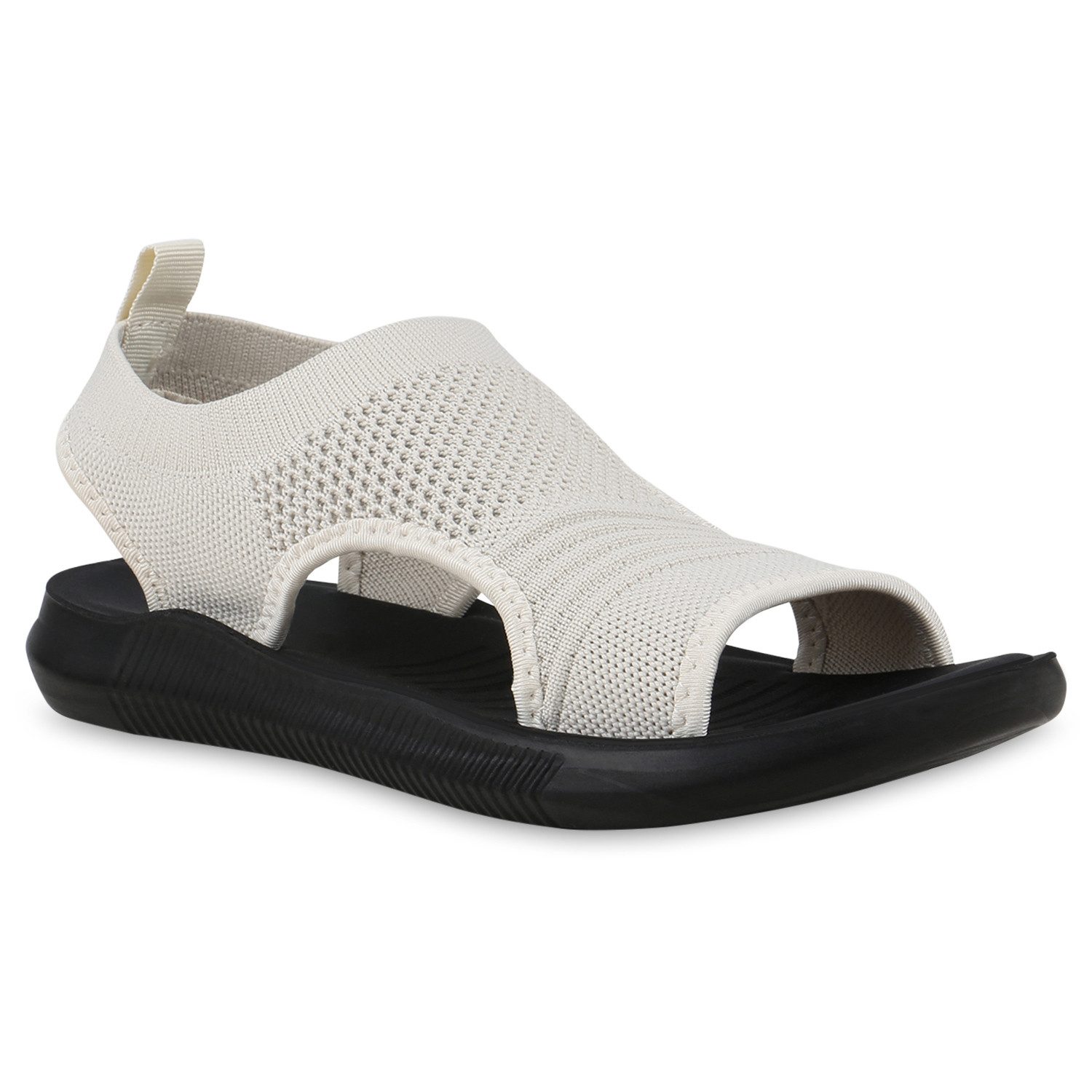 VAN HILL 841662 Sandale Damen Komfort Sandalen Bequeme Strick Freizeit günstig online kaufen
