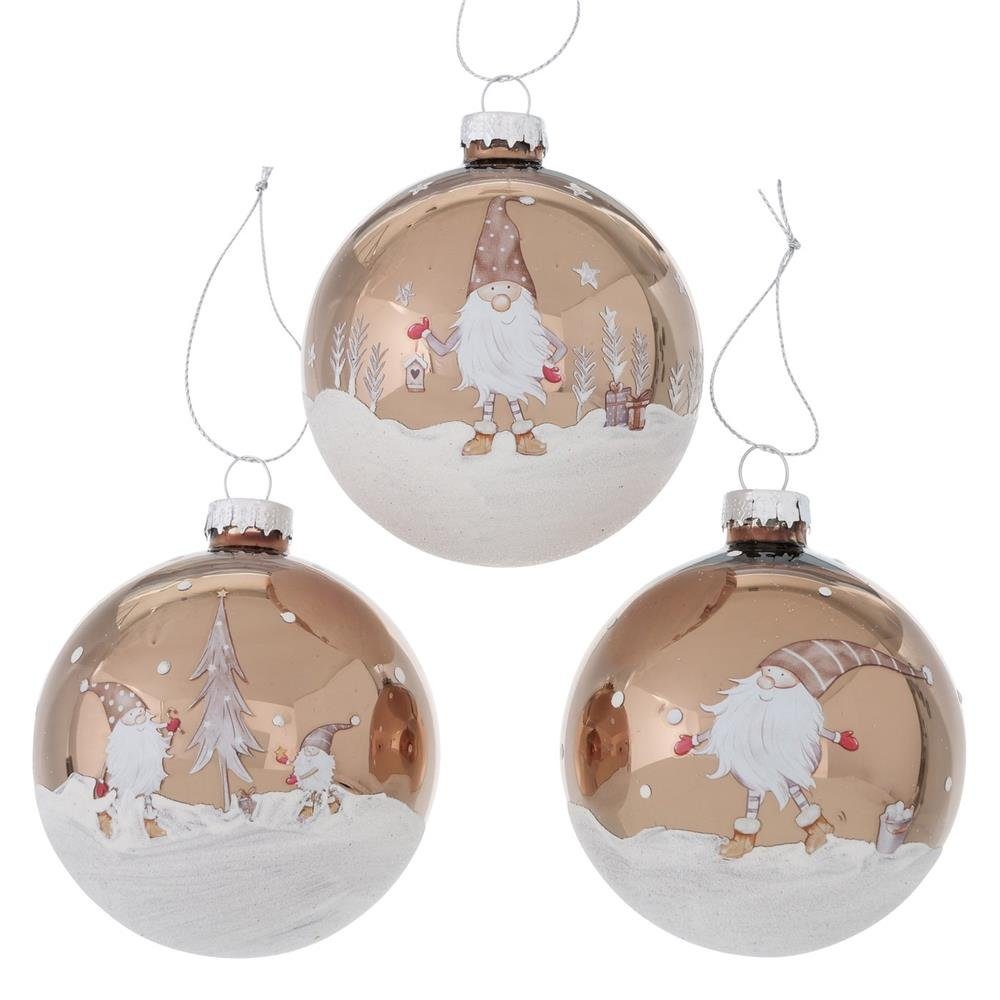BOLTZE Weihnachtsbaumkugel Wichtel Mikkel 8 cm, 1 Stück zufällige