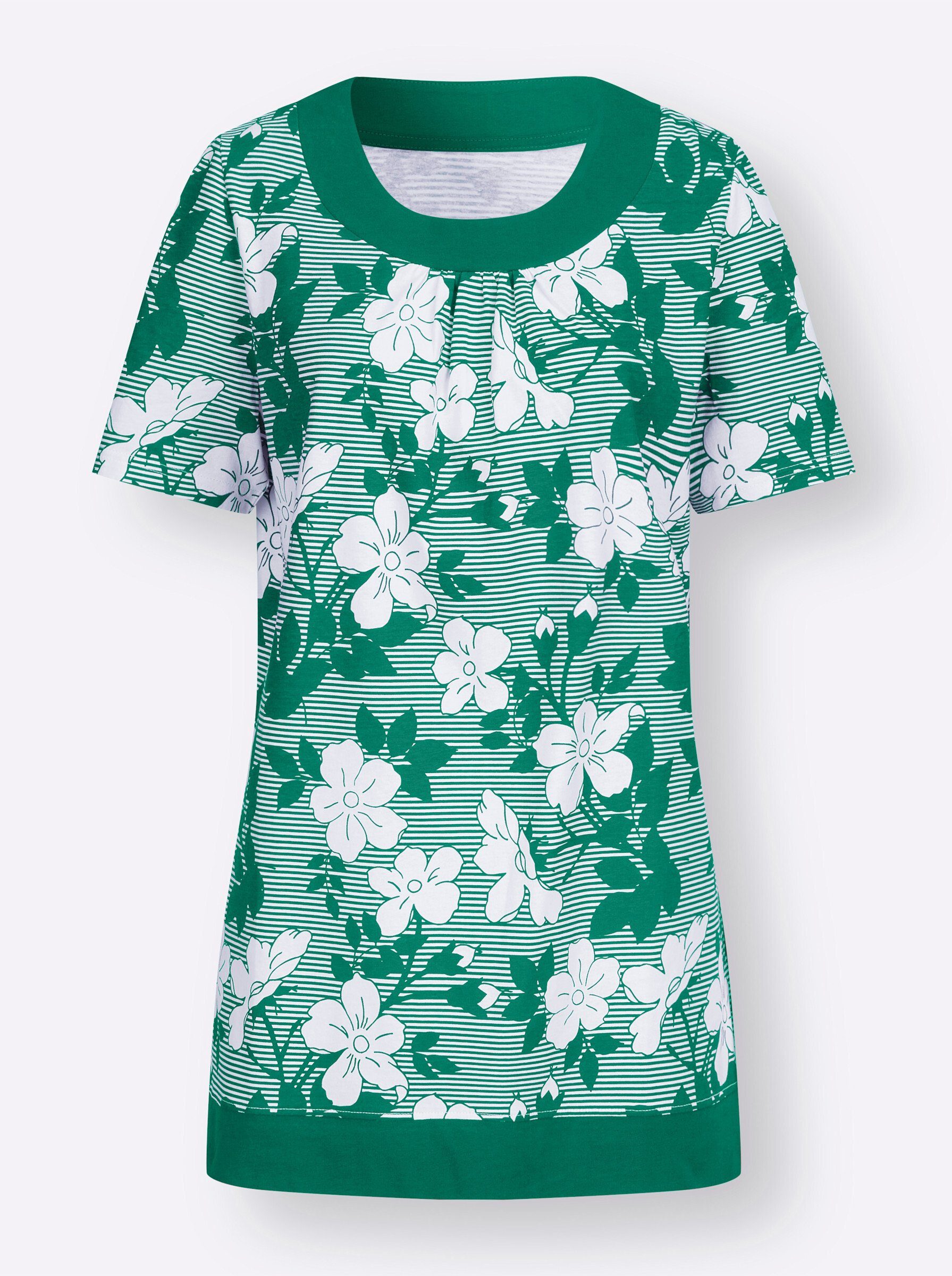 Sieh an! grün-weiß-bedruckt T-Shirt
