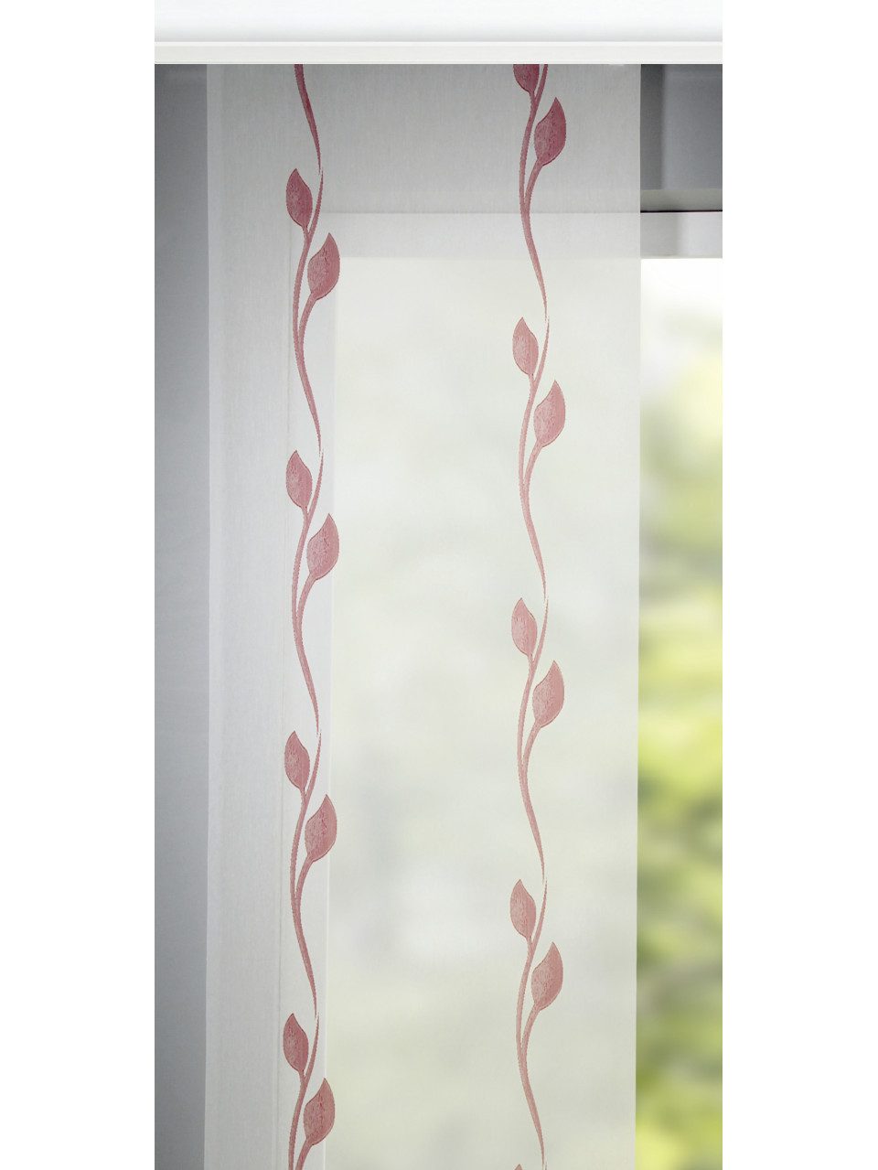 Neusser Collection Schiebegardine Neusser Collection Flächenvorhang Ranke rot, 60 x, OEKO-TEX® Standard 100 Zertifikatsnummer