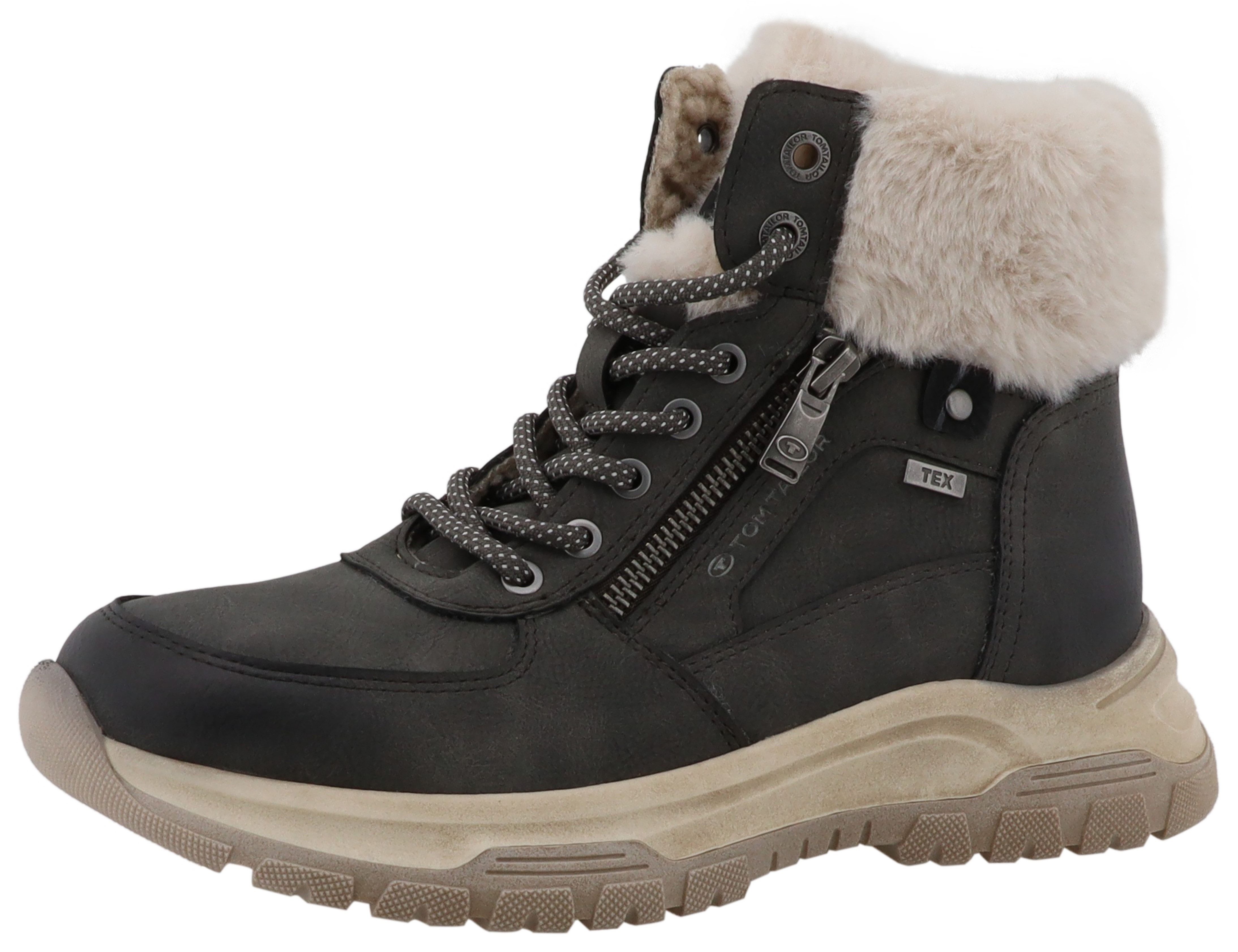TOM TAILOR Winterboots Winterboots, Schnürboots mit TEX-Membrane, Weite G