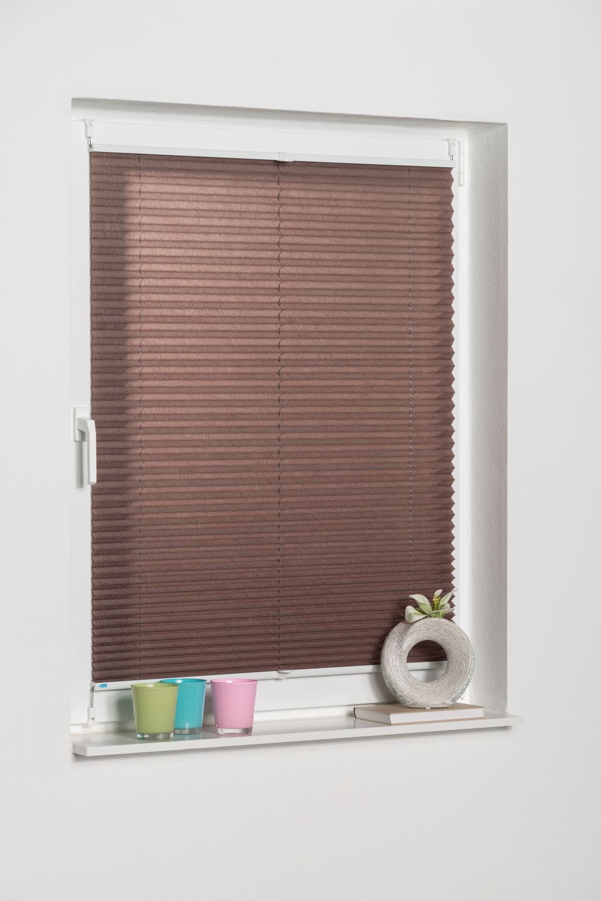 K-HOME Plissee Klemmfix Pisa, Lichtschutz, ohne Bohren, verspannt, Klemmfix günstig online kaufen