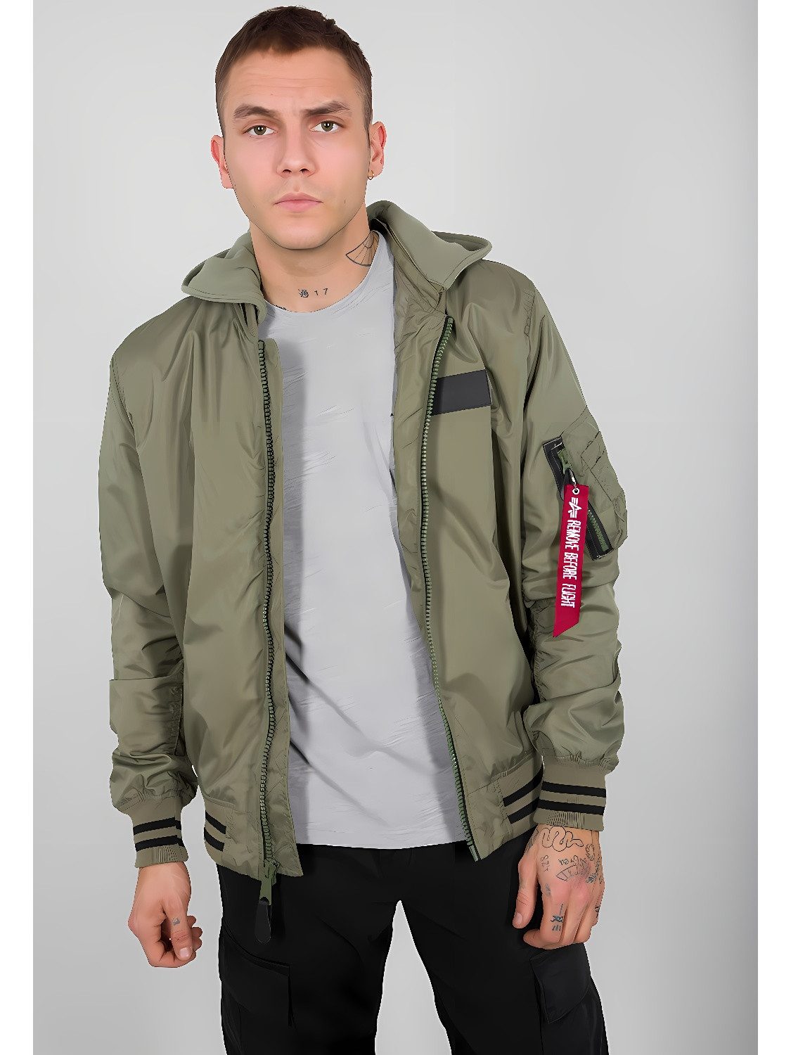 Kurzjacke Ma-1 Tt Hood Defense