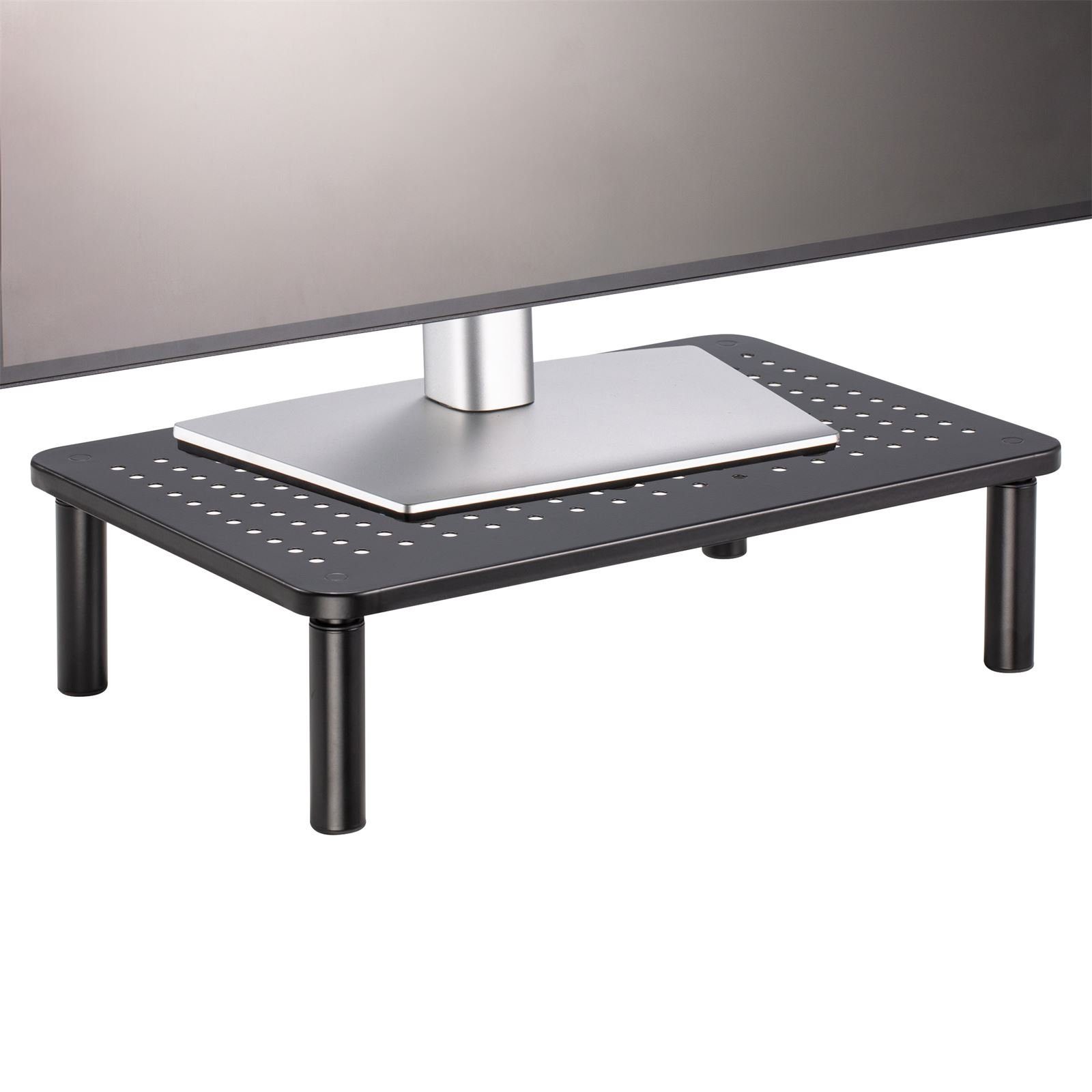 CARO-Möbel Monitorständer HYDE, (Monitorständer HYDE, Schreibtischzubehör, Höhenverstellbar, Schwarz, 3)