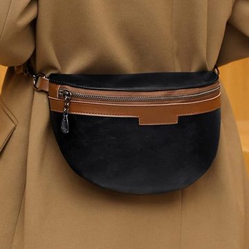 Rnemitery Schultertasche Umhängetasche Damen Klein Crossbody Bag Breiter Gurt Mode Brusttasche (1-tlg)