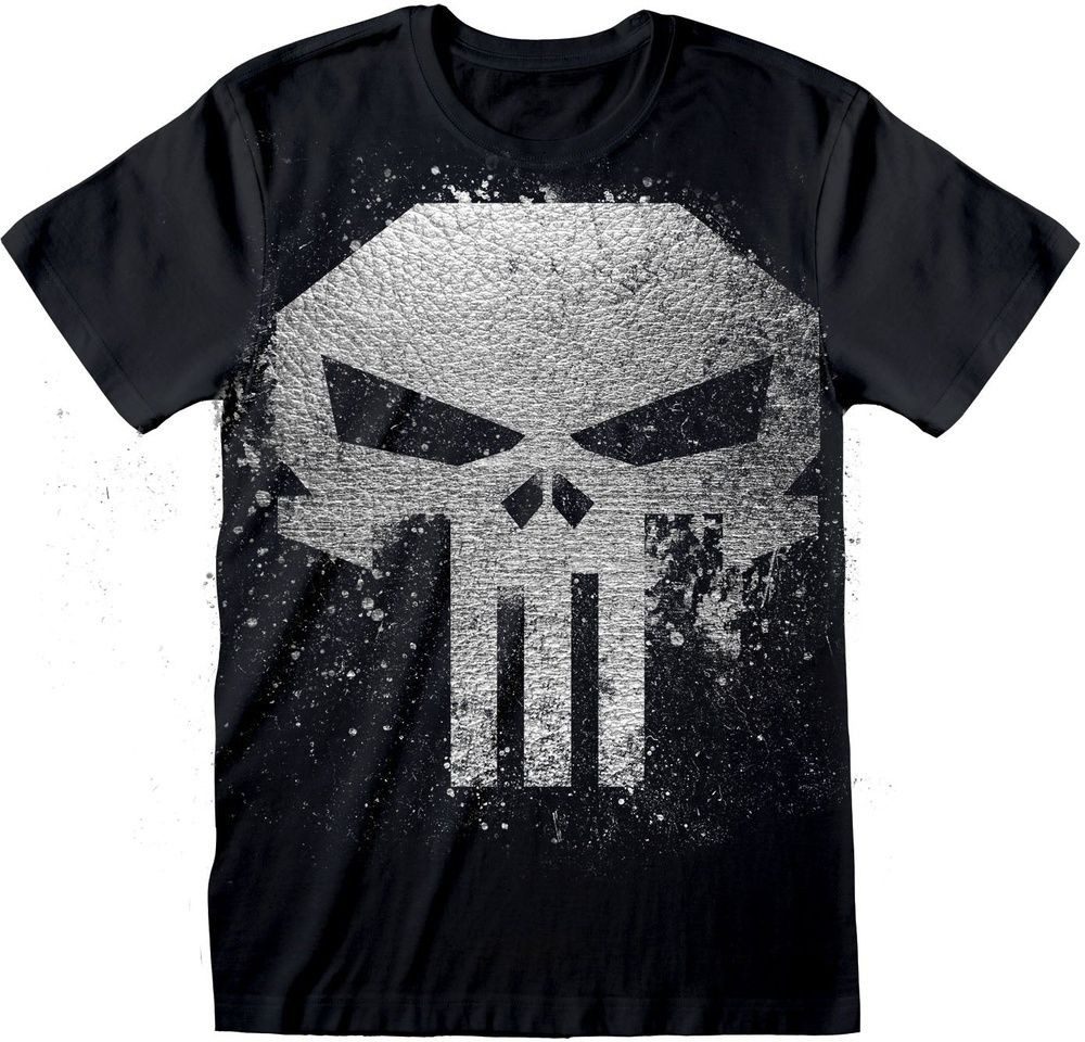 Punisher T-Shirt Skull With Metallic Ink T-Shirt