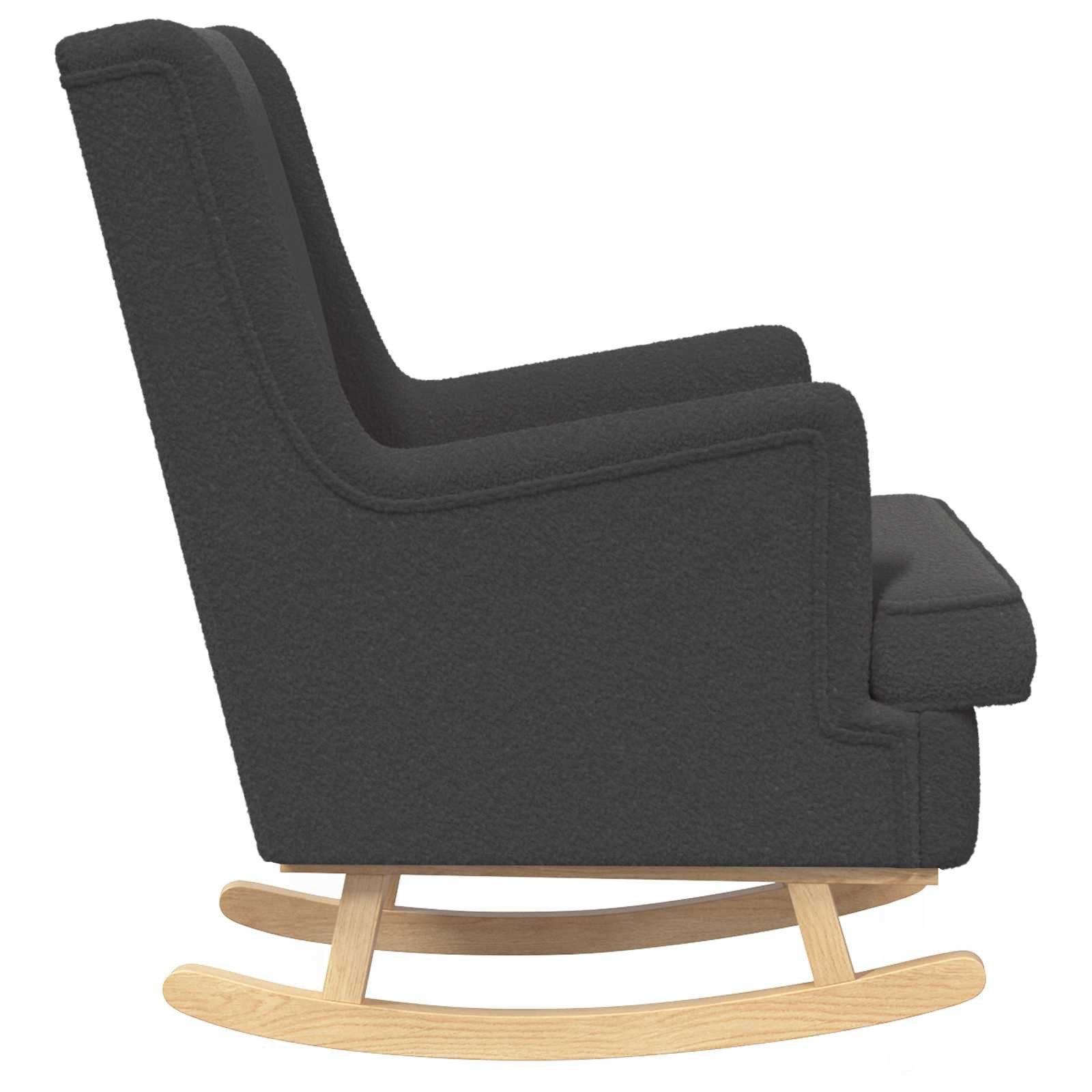vidaXL Schaukelstuhl Schaukelstuhl Dunkelgrau 62 x 80 x 85 cm Schafstoff (1 St)