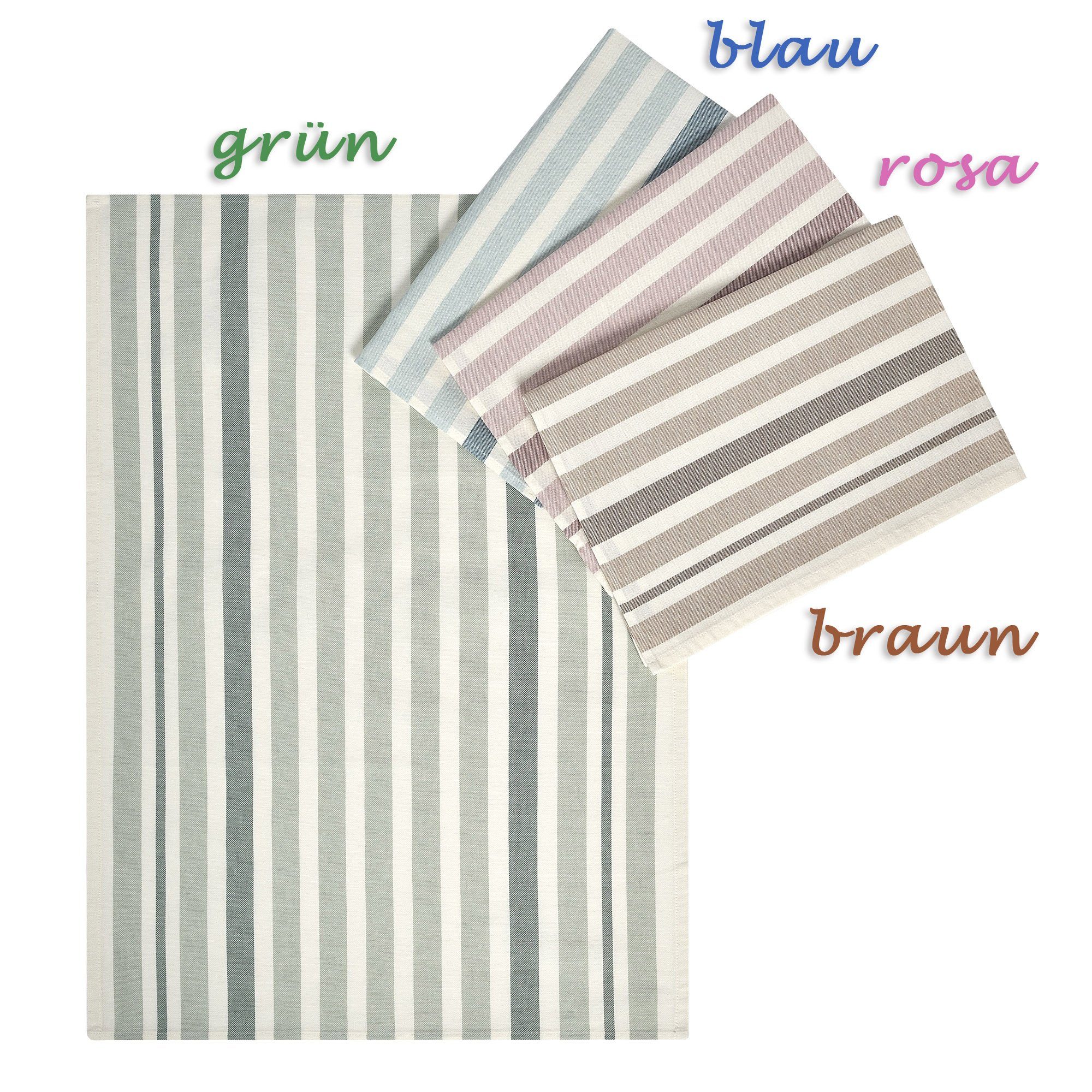Lasa Home Geschirrtuch Urban, (Set, 4-tlg), 4er Pack Geschirrtücher (4 Stück), ca.50x70cm, 100% Baumwolle