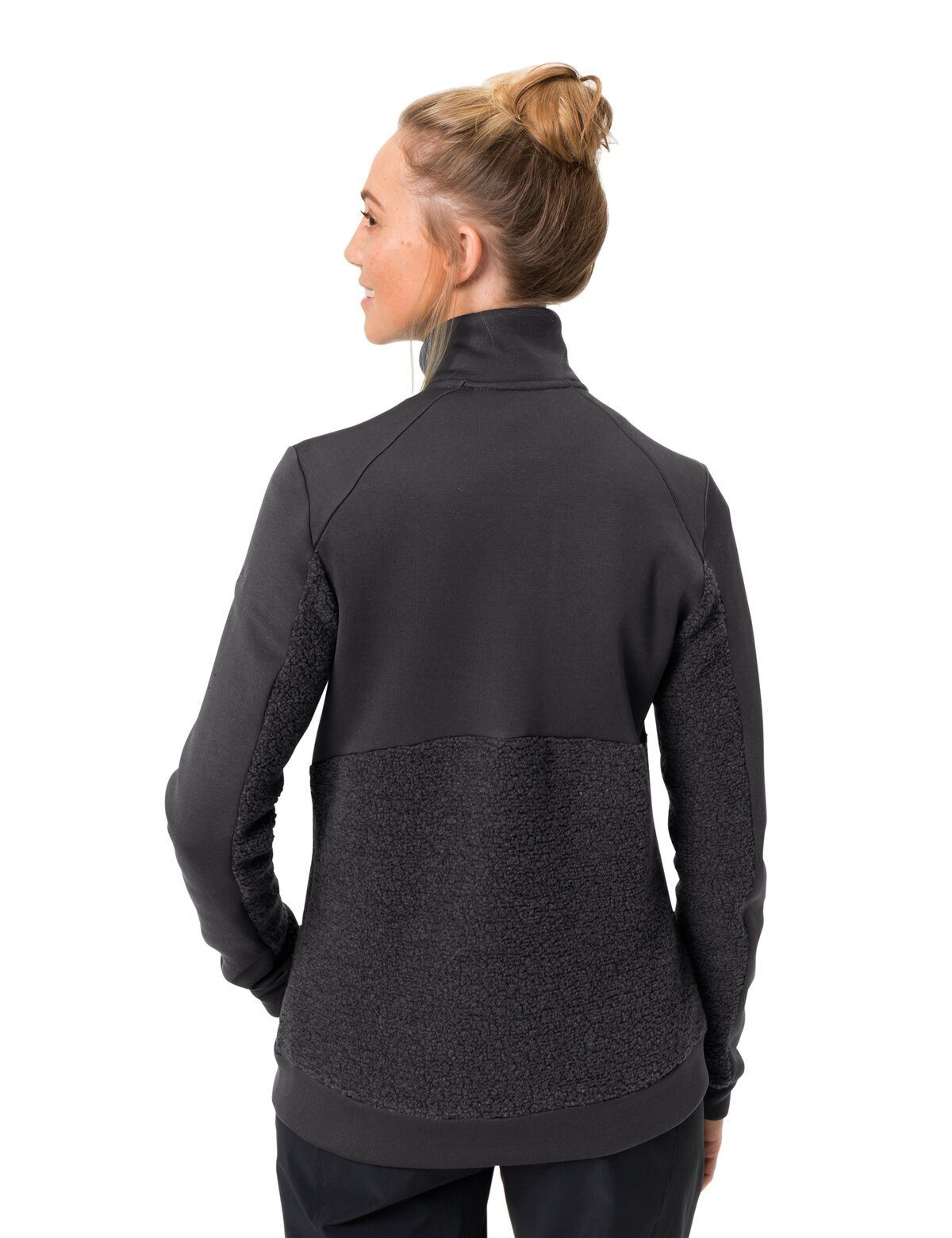 VAUDE Outdoorjacke Women's (1-St) Jacket phantom Wool black Skomer kompensiert Fleece Klimaneutral