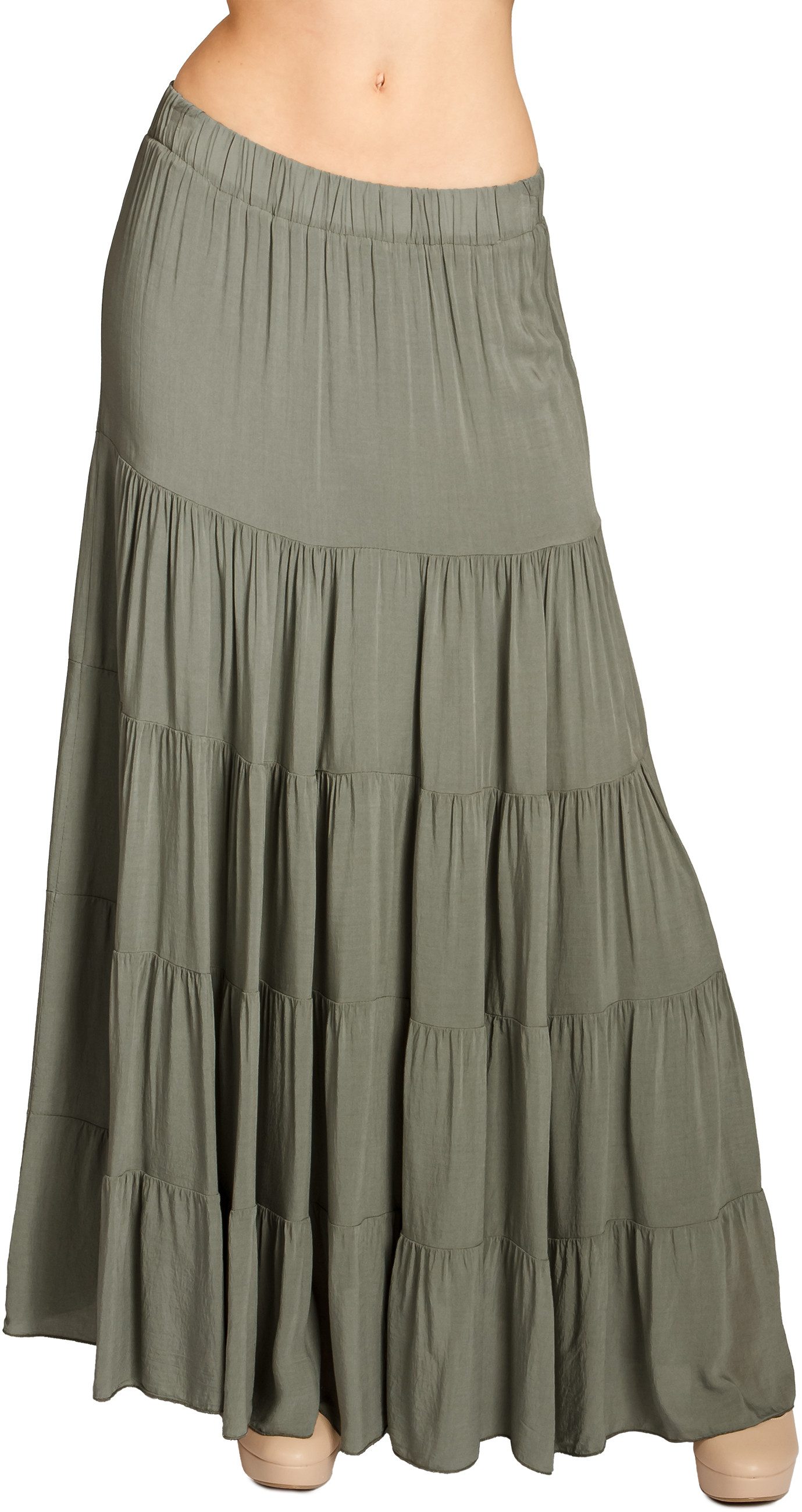 Caspar Faltenrock RO020 langer eleganter Damen günstig online kaufen