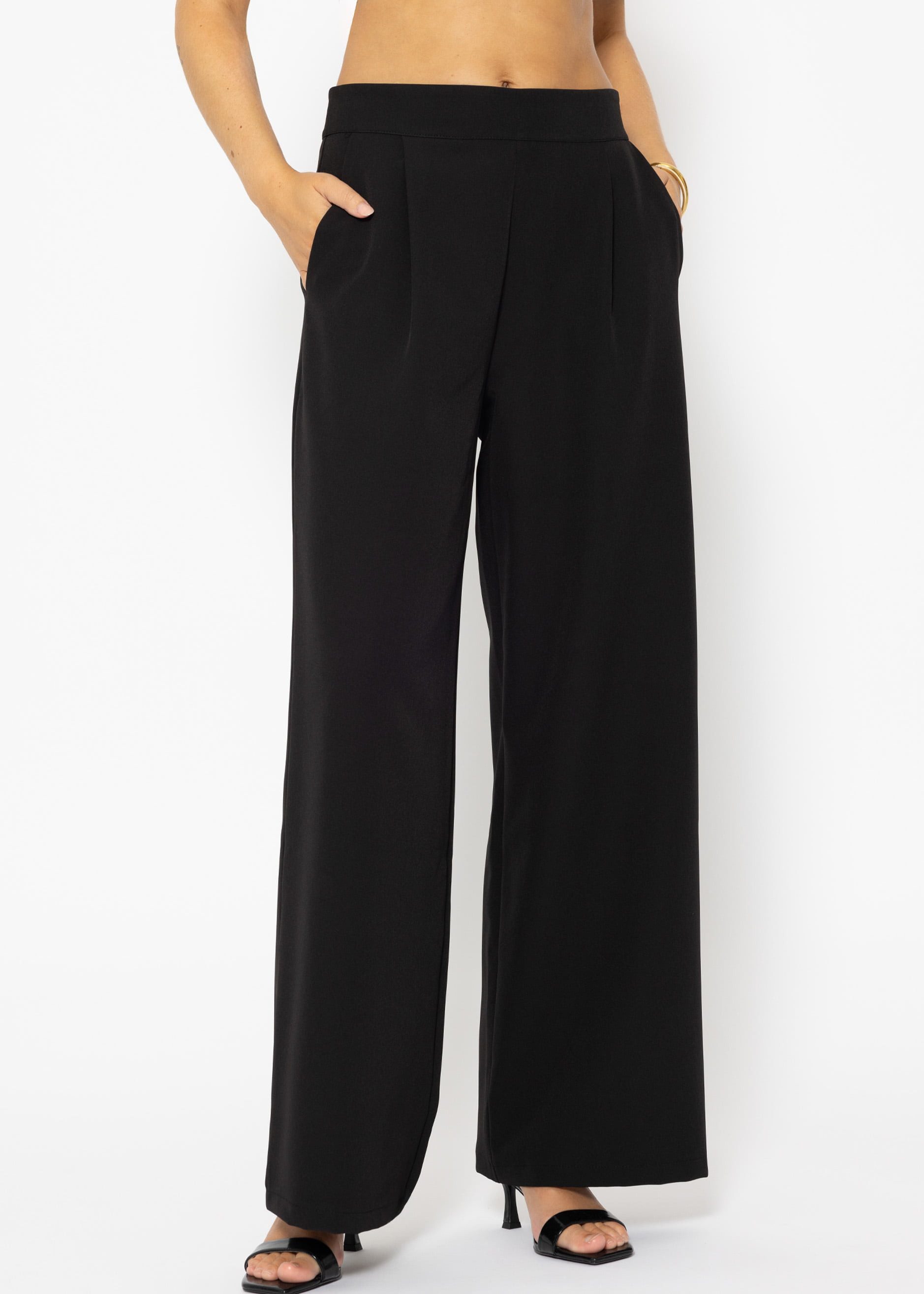 SASSYCLASSY Stoffhose Elegante Hose mit seitlichem günstig online kaufen