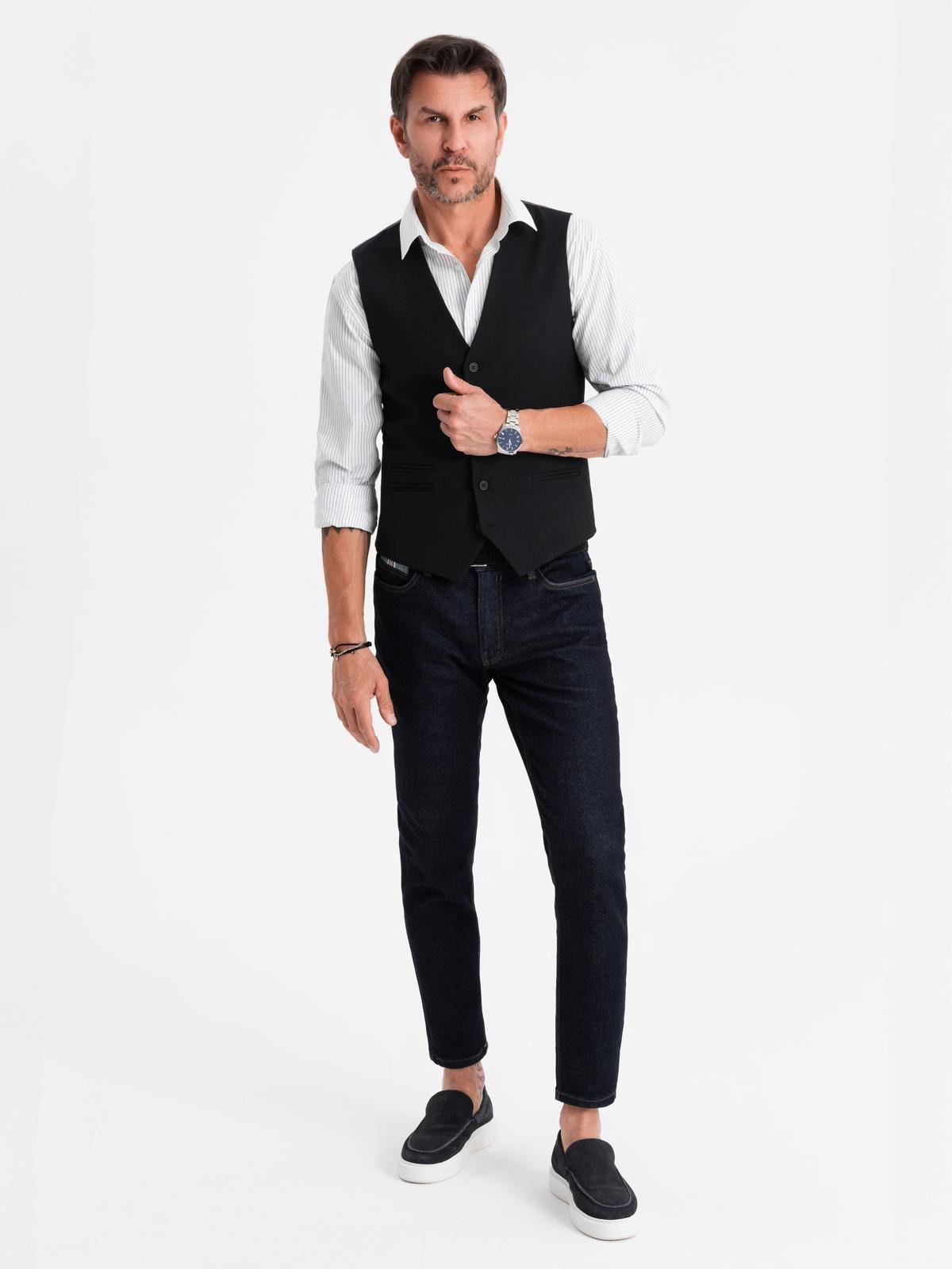 OMBRE Anzugweste Herren-Weste mit klassischem Detail und Futter günstig online kaufen