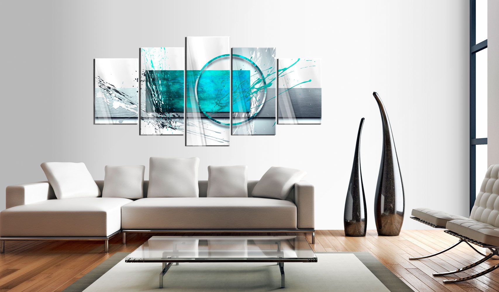 Artgeist Acrylglasbild Turquoise Expression [Glass]