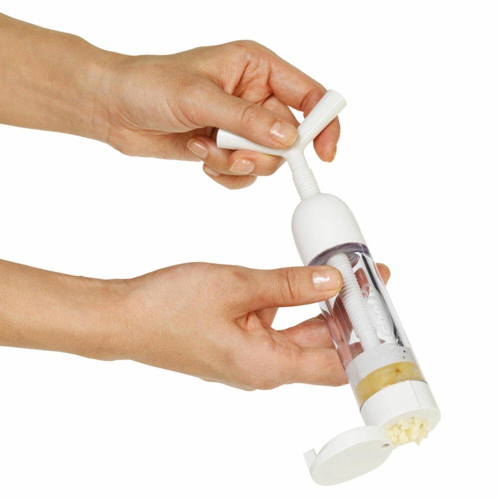 chef'n Knoblauchpresse Garlic Machine Knoblauchdrücker, Kunststoff, mit Drehmechanismus