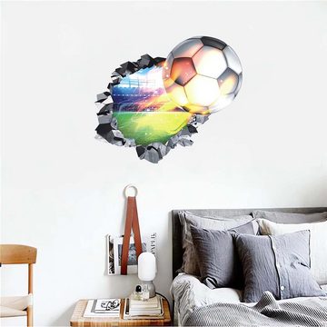 FIDDY 3D-Wandtattoo Home Decor Gebrochene Wand Fußball Aufkleber Selbstklebend (1 St)