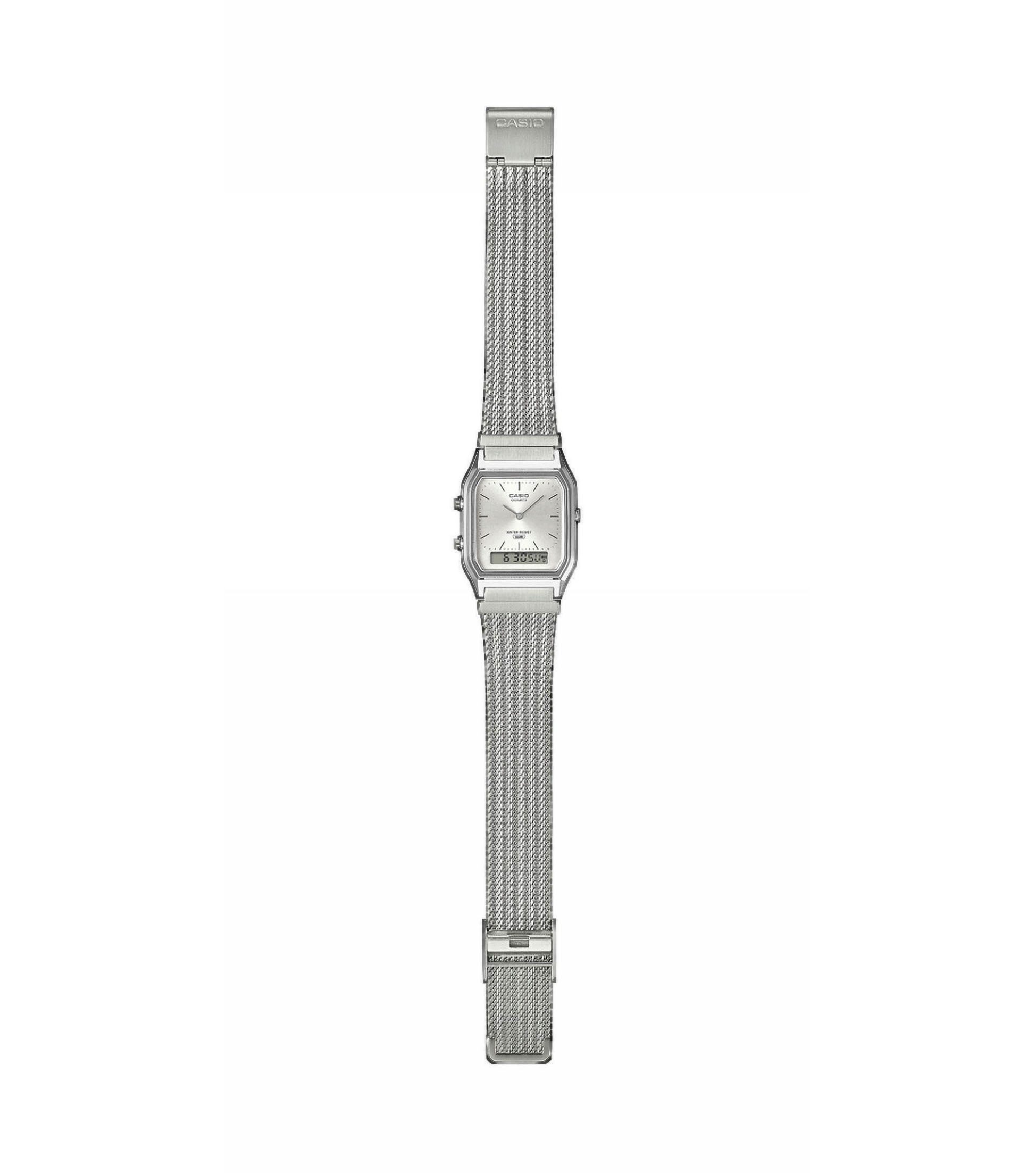 CASIO VINTAGE Chronograph AQ-230EM-7AEF, Quarzuhr, Armbanduhr, Damenuhr, Herrenuhr, Edelstahlarmband, analog