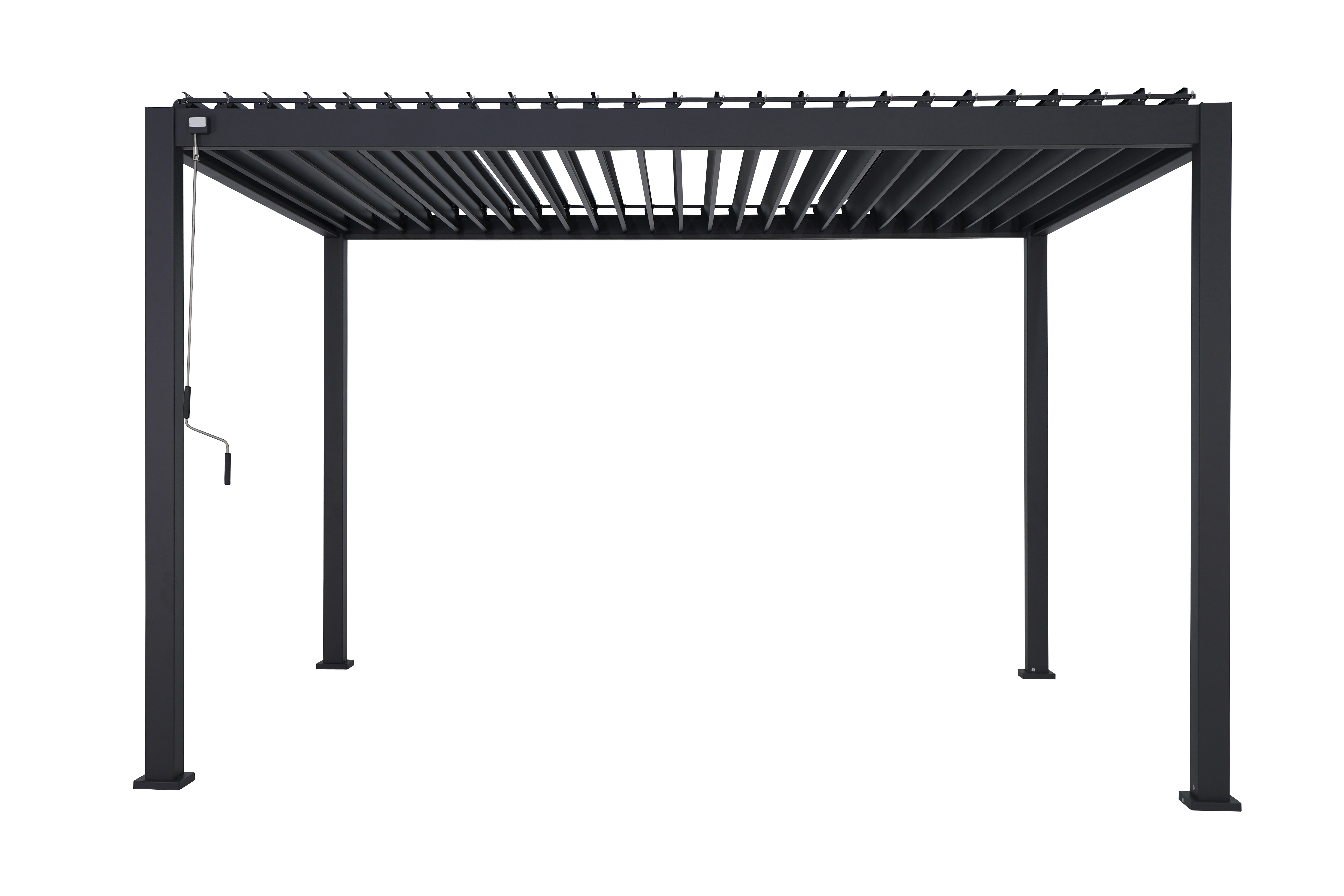 Leco Pergola Pergola Überdachung Lamellenpergola Sonnenschutz Sonnendach DELUXE, Gestell aus Aluminium pulverbeschichtet