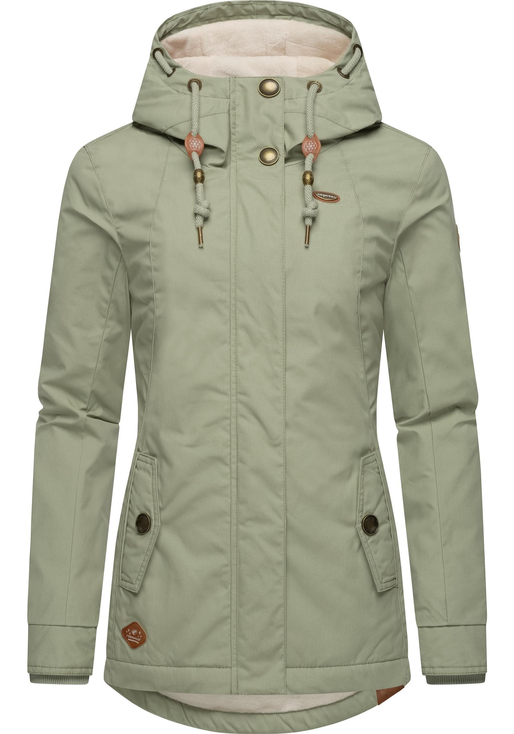 Ragwear Winterjacke Monade Damen Winterparka mit Kapuze und m. Fleece gefüt günstig online kaufen