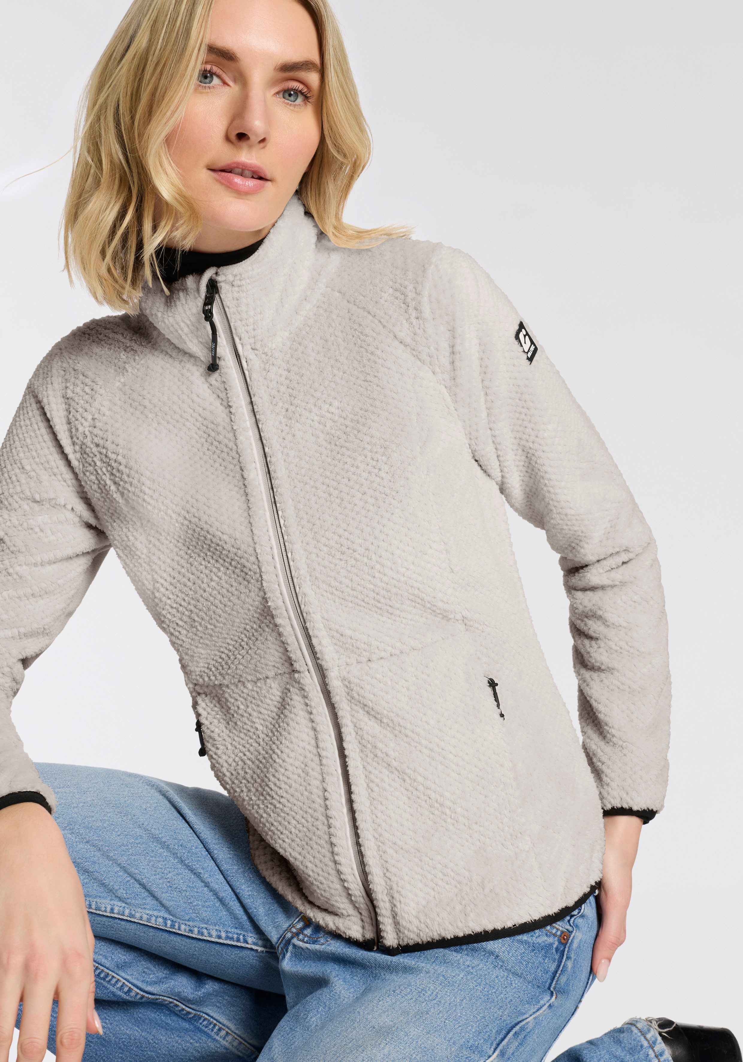 Killtec Fleecejacke KOW 6 WMN KNTFLC JCKT Übergangsjacke, windabweisend, mit Stehkragen