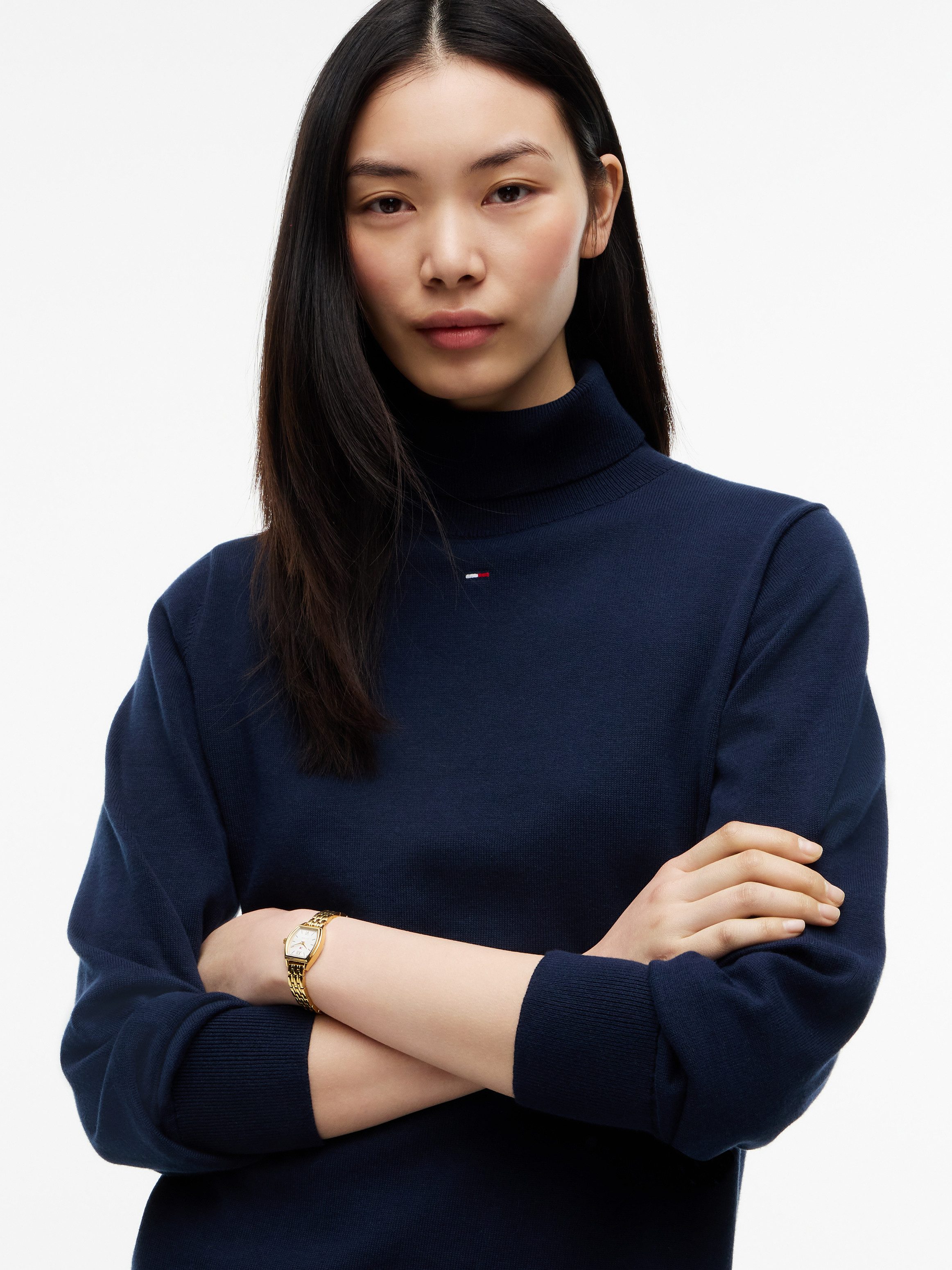Tommy Jeans Sweatkleid TJW ESS TURTLENECK SWEATER DRESS Baumwolle