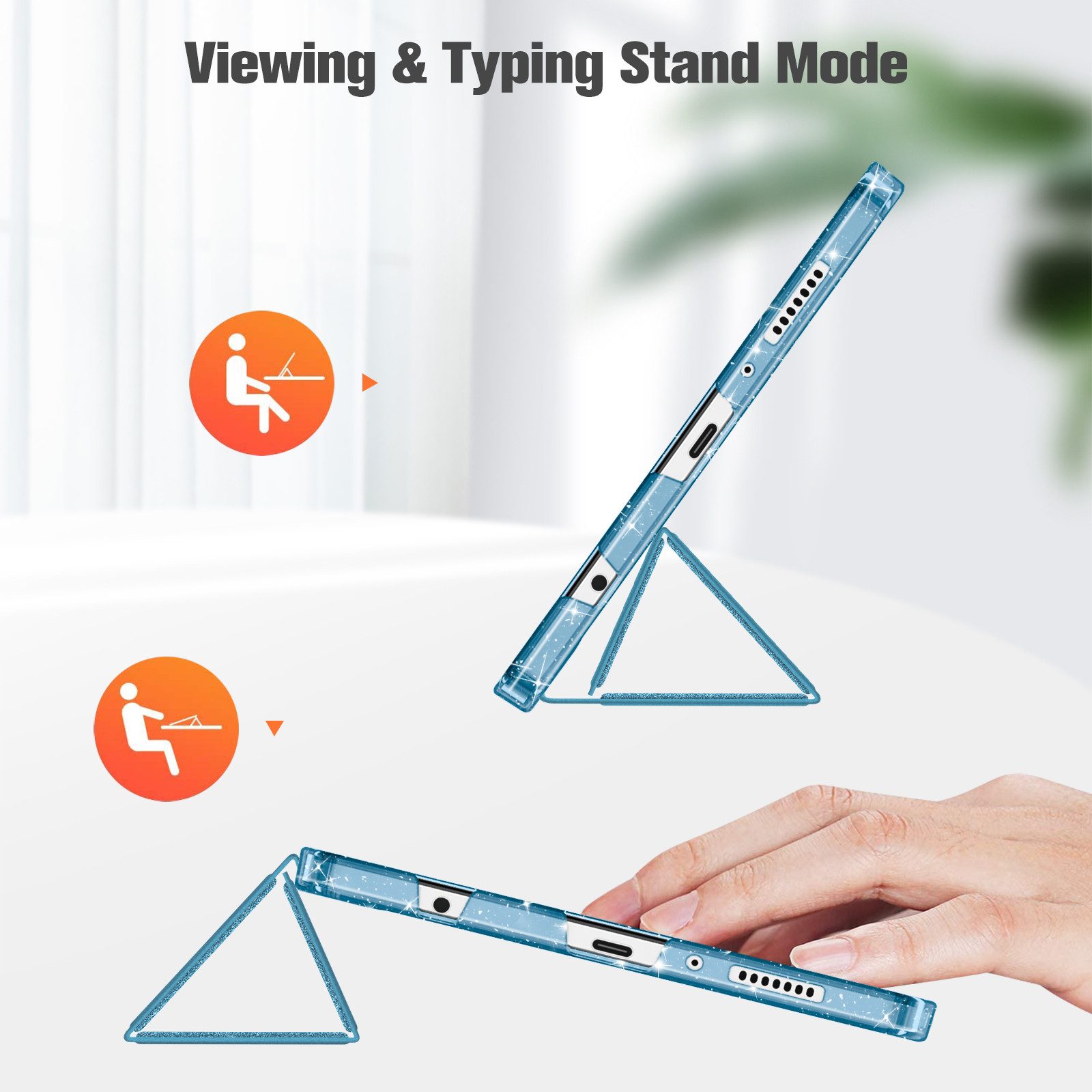 Fintie Tablet-Hülle für Samsung Galaxy Tab A11 8,7" 2025/ Tab A9 8.7 Zoll Tablet, Ultra Dünn Schutzhülle mit Transparenter Rückseite – Bild 3 von 5