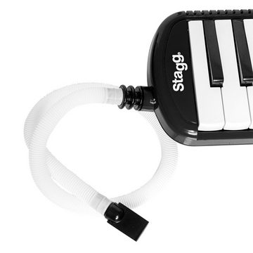 Stagg Schwarz, Kunststoff, Melodica mit 37 Tasten und schwarzer Tasche Melodica