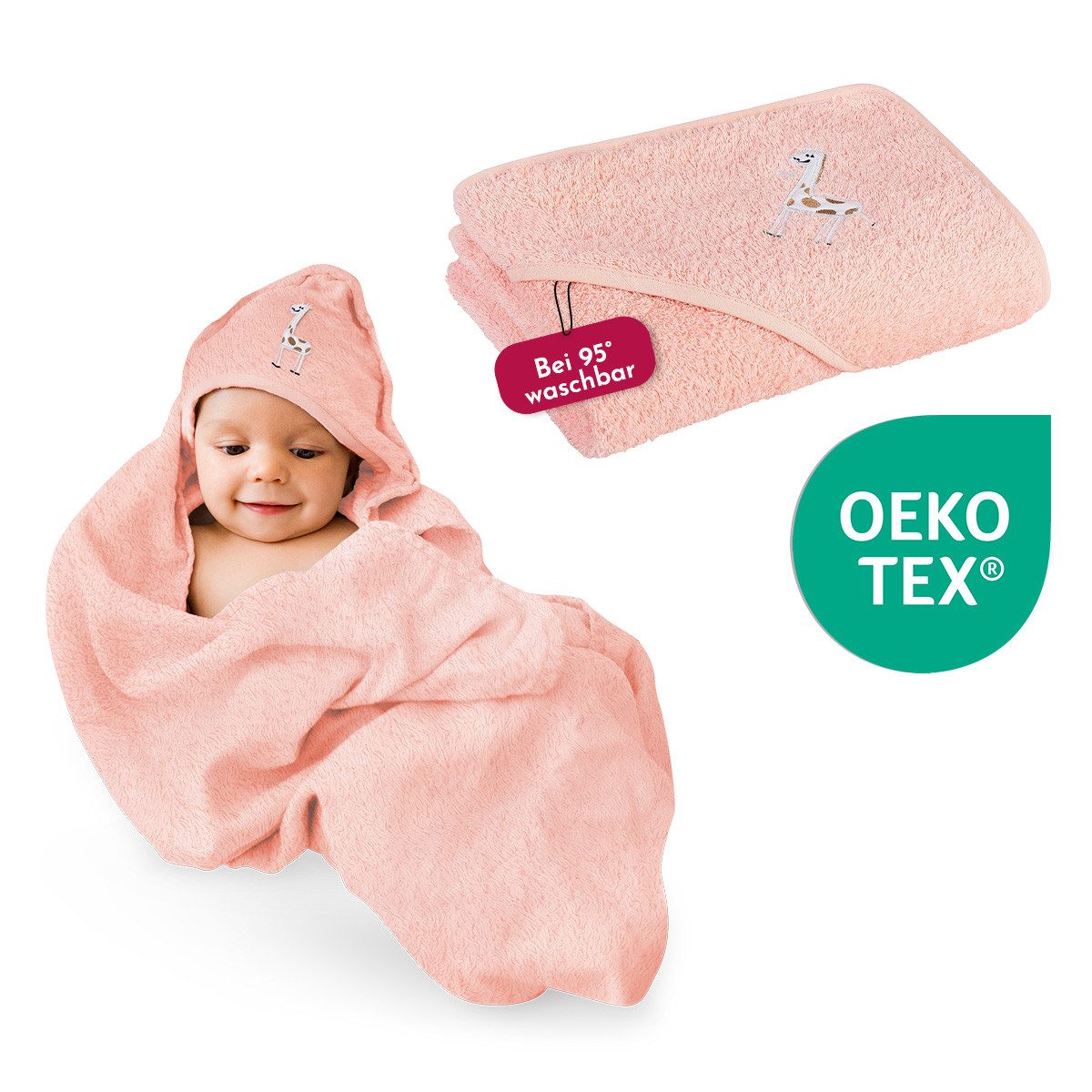 Clinotest Kapuzenhandtuch Kuscheliges Handtuch für Babys, 80x80 cm, verschi günstig online kaufen
