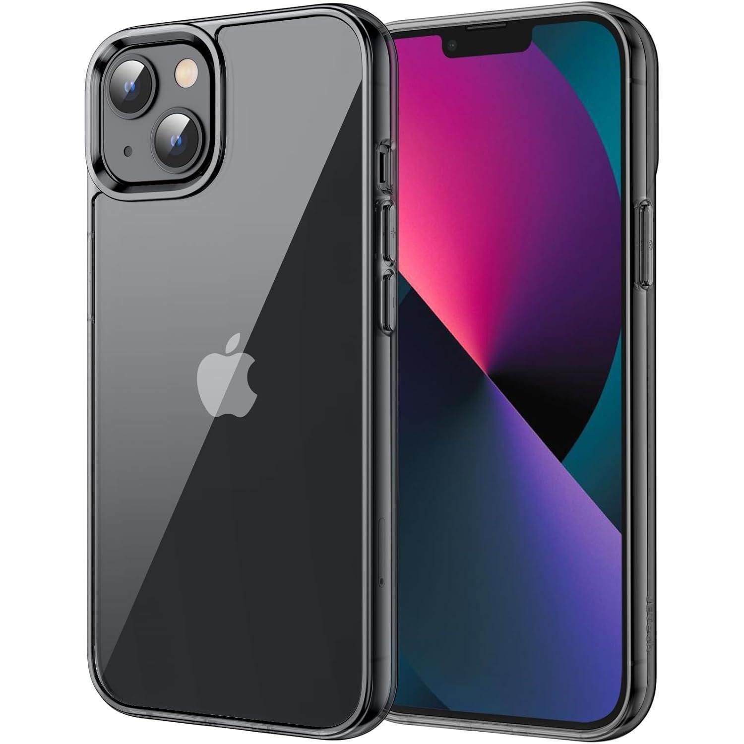 LuxusKollektion Handyhülle iPhone 13 Mini Hülle Transparent Schwarz