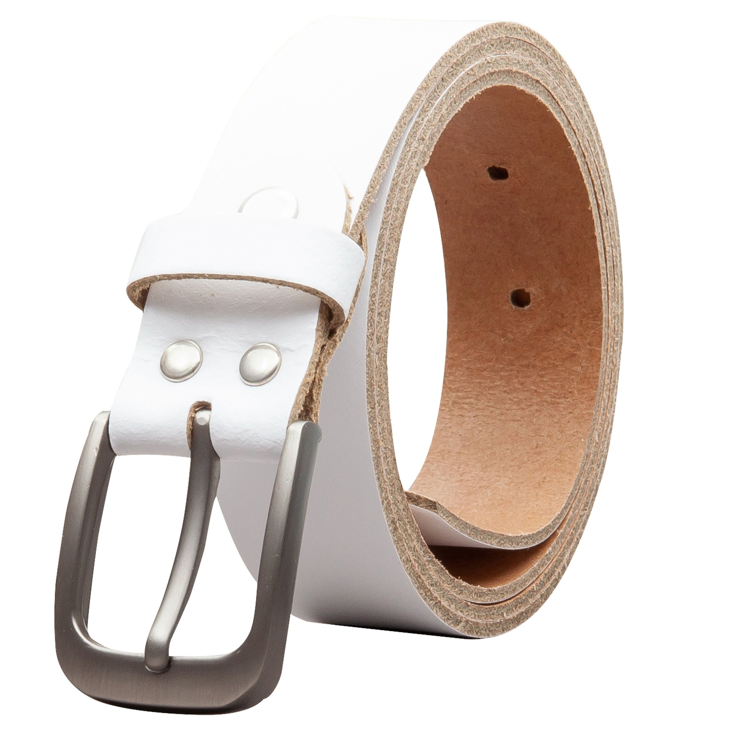 COLOGNEBELT Ledergürtel OM319-SL-Weiss MADE IN GERMANY, günstig online kaufen