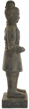 Krines Home Dekofigur Gartenfigur Chinesischer Soldat stehend Steinguss/Steinfigur Krieger, Armee Terrakotta Statue 150cm für Haus und Garten