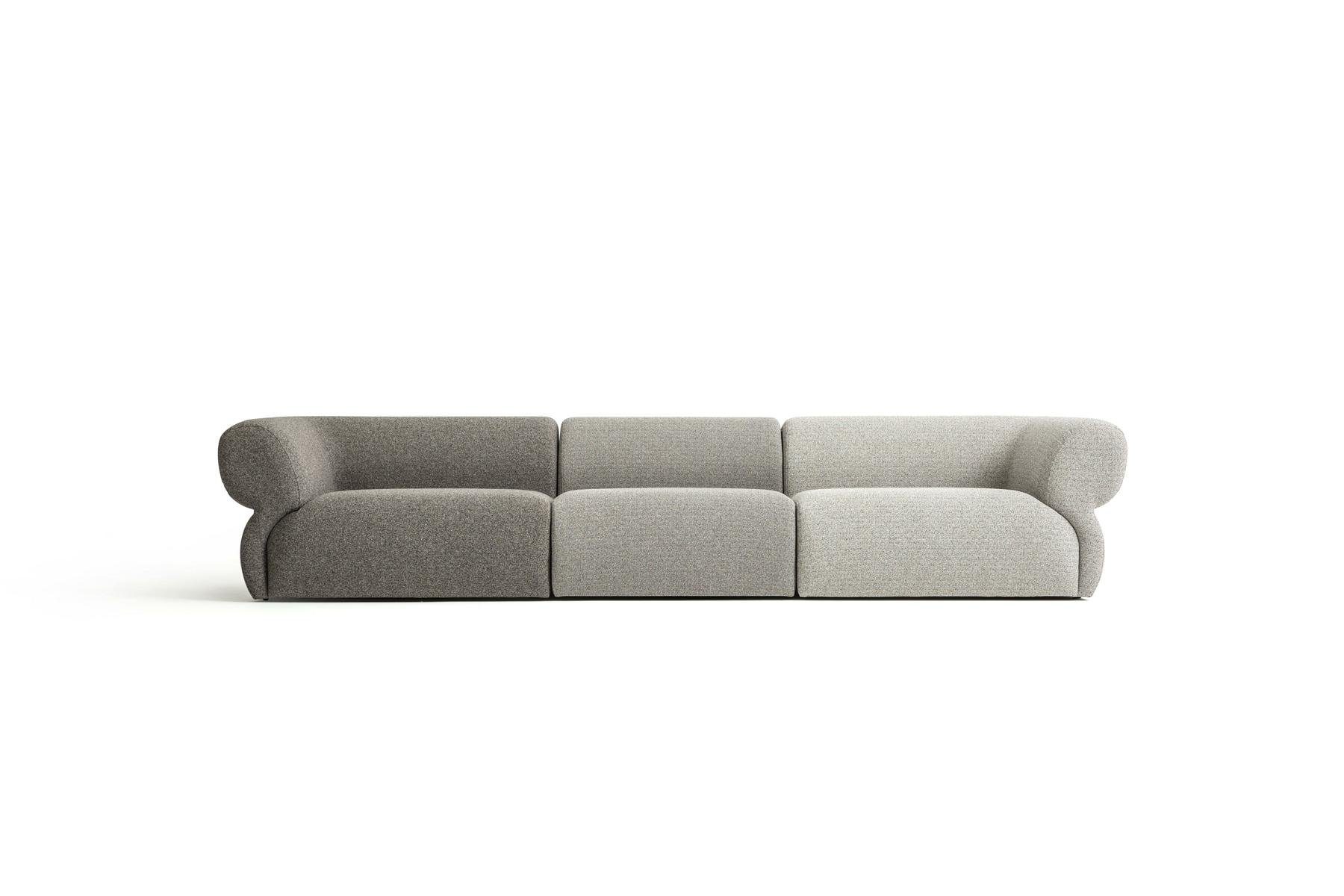 JVmoebel Big-Sofa Design Sofa 5 Sitzer Wohnzimmer Polstersofa Modern Stil, Made in Europe Grau