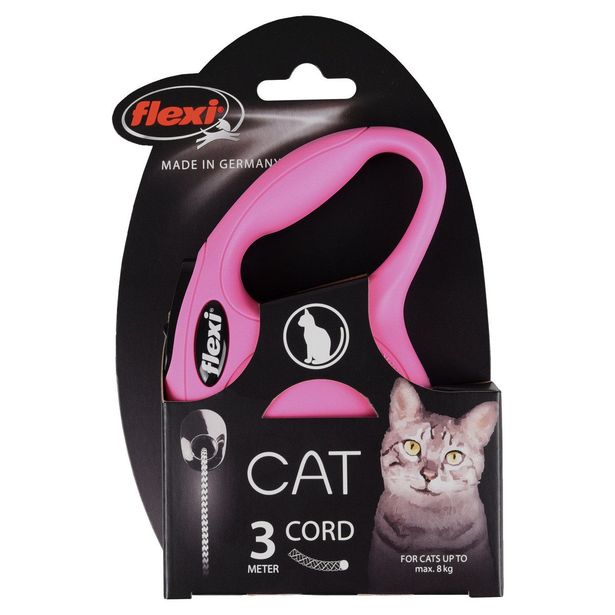 flexi Leine New Classic Cat Seil rosa