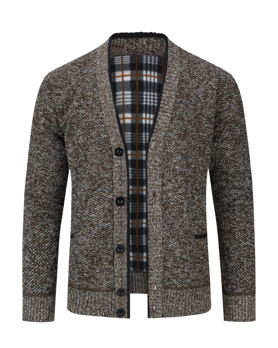 Allthemen Cardigan Herren Strickjacke mit V Ausschnitt Grobstrick Cardigan günstig online kaufen