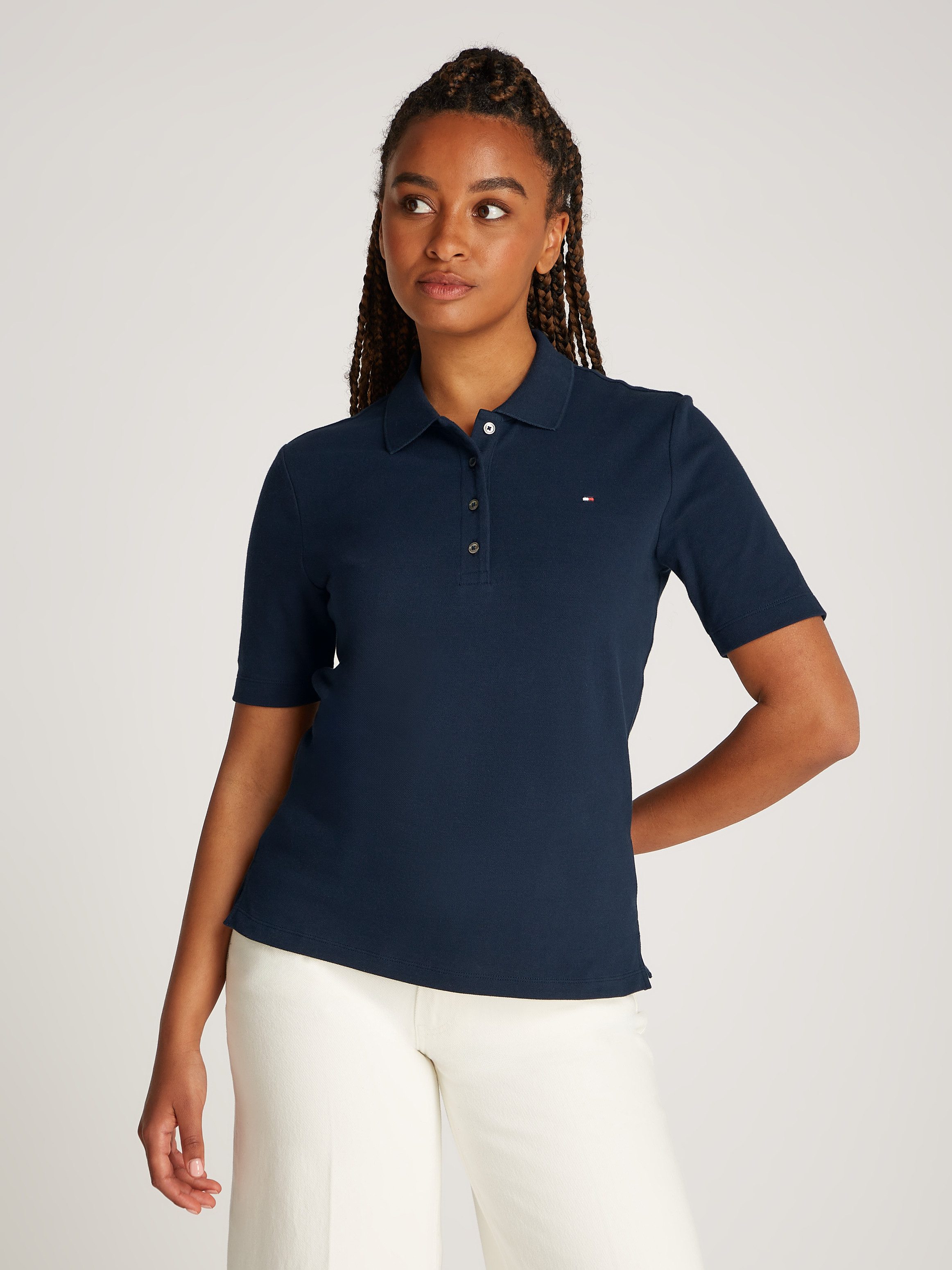 Tommy Hilfiger Poloshirt Regular Fit Pique Premium Polo Baumwollmischung, r günstig online kaufen