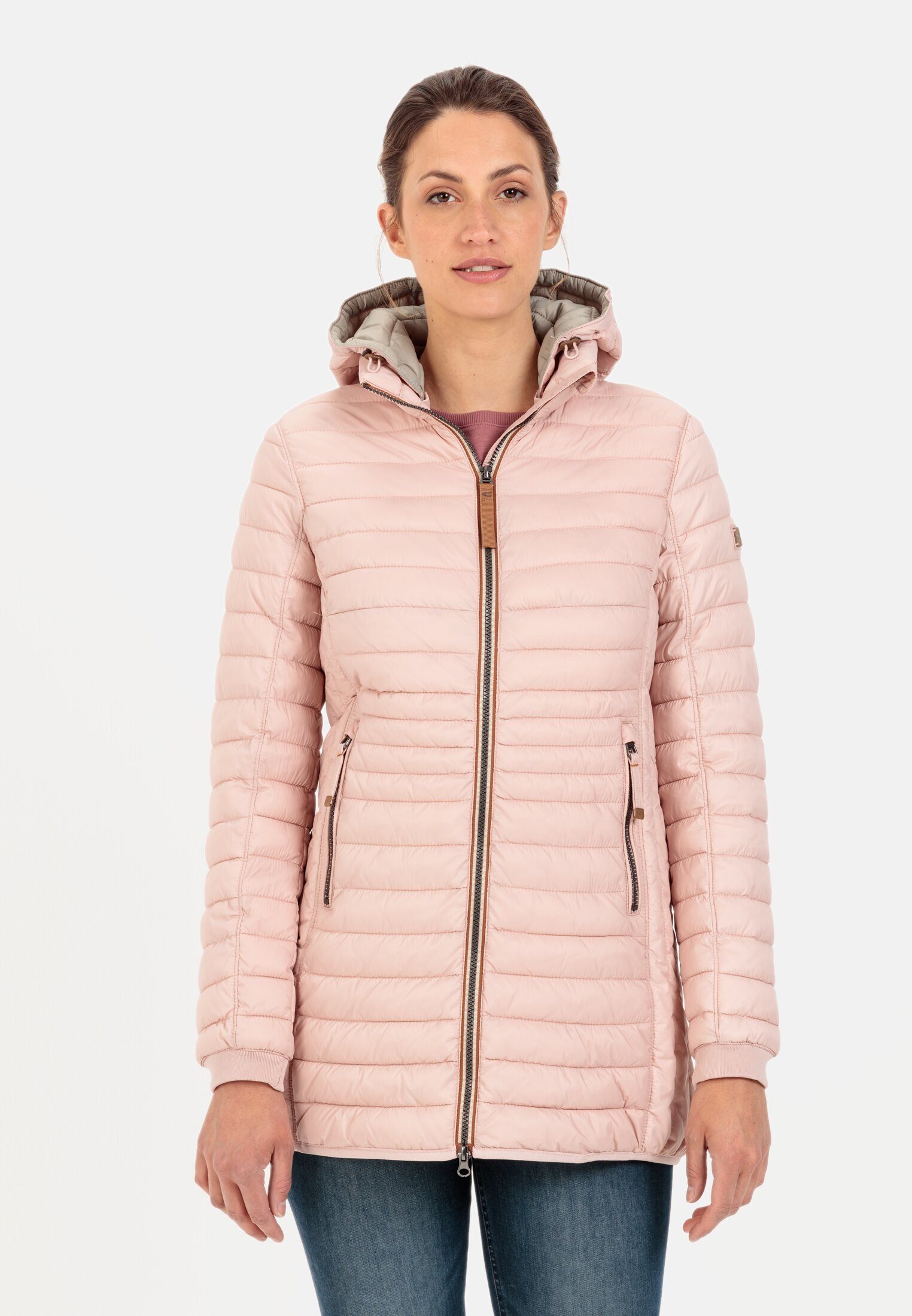 camel active Funktionsjacke mit abnehmbarer Kapuze Rose