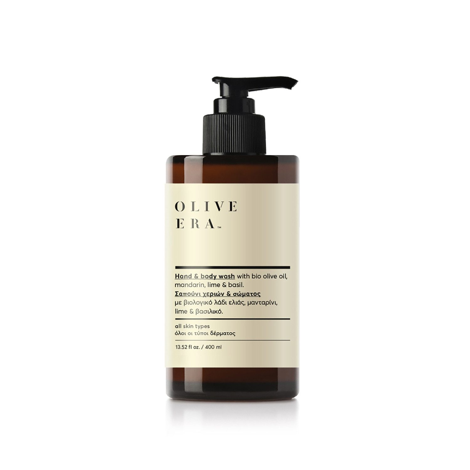OLIVE ERA Duschgel Olive Era Hand & Body Wash Bio-Olivenöl 400ml Sanfte Reinigung