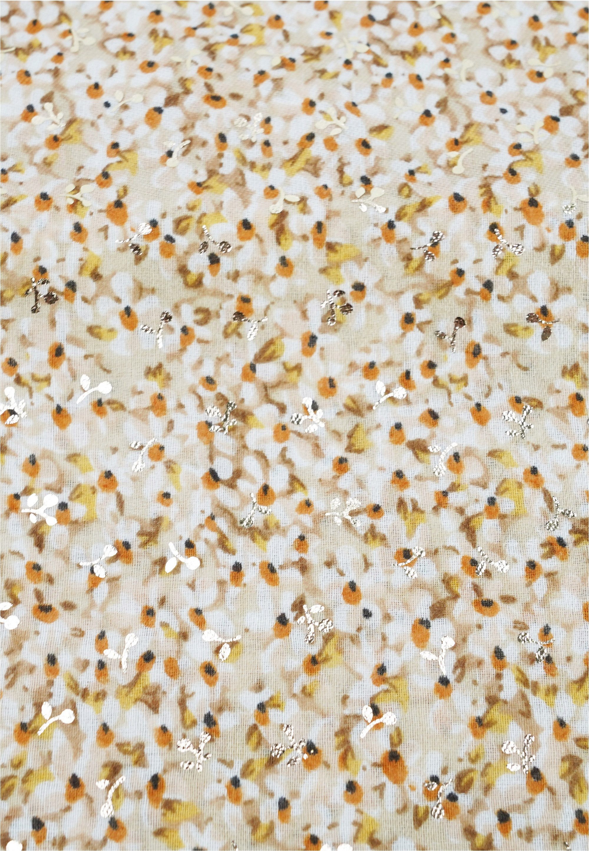 Harpa Modeschal PEPPER, mit floralem Allover-Print und Metallic-Effekt