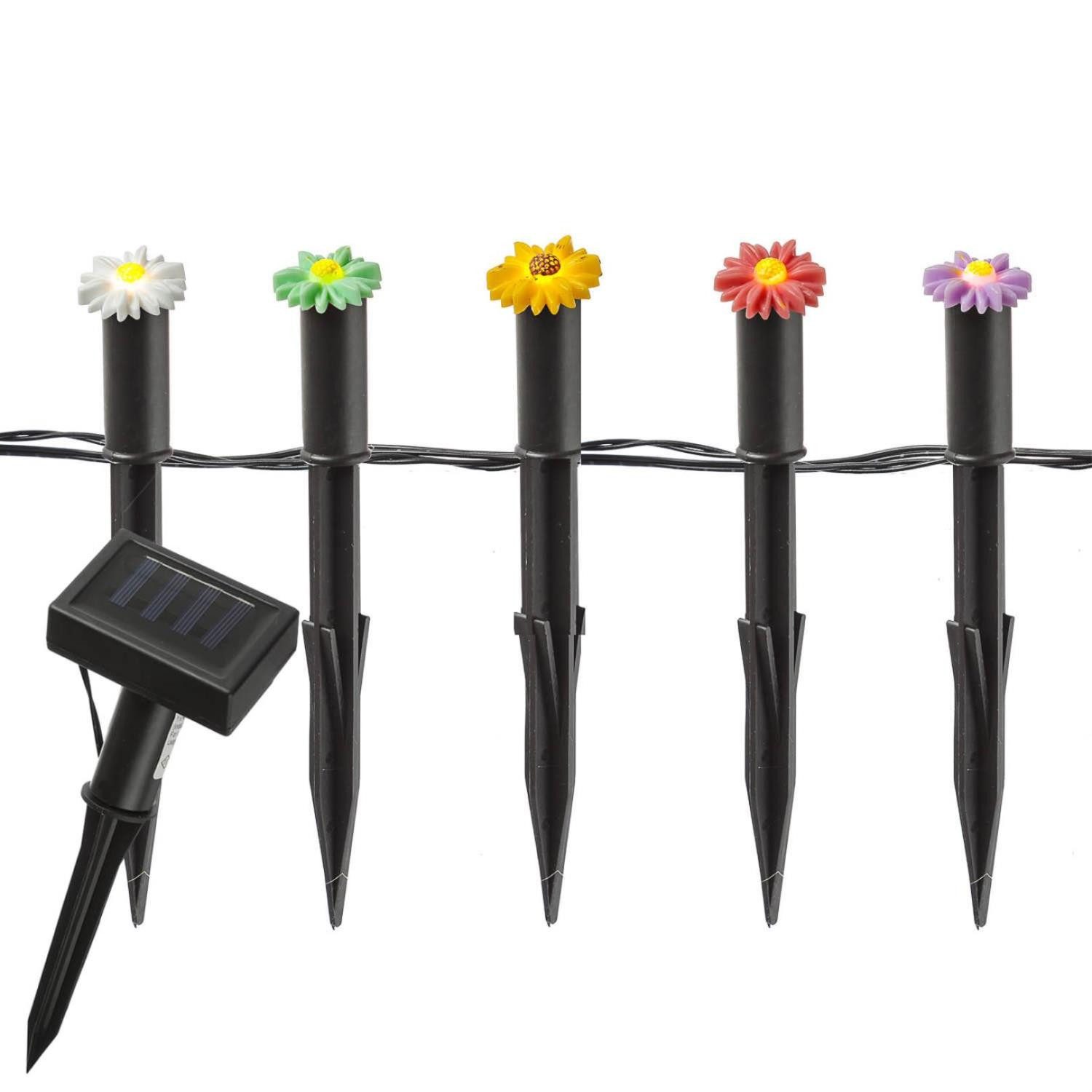 LED Solarleuchte LED Solar Lichterkette Blumen Beetstecker Gartenstecker Gartendeko