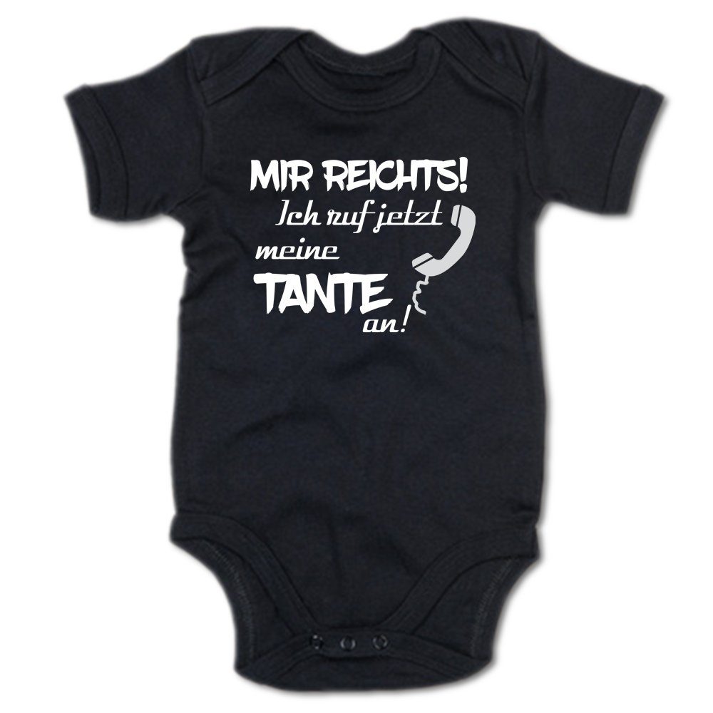 G-graphics Kurzarmbody Mir reichts! Ich ruf jetzt meine Tante an! Baby Body mit Spruch / Motiv / Aufdruck • für/von Tante & Onkel