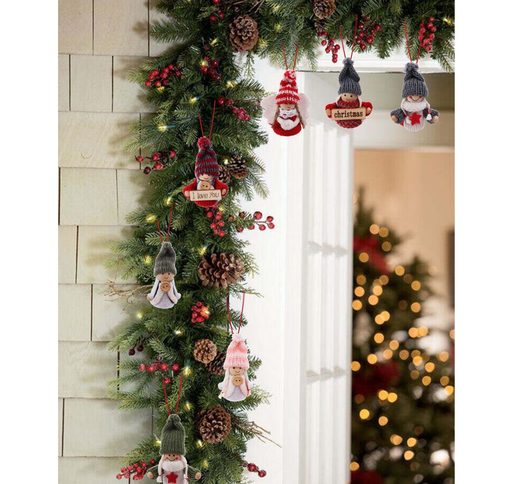Homewit Christbaumschmuck 16tlg Baumbehang Für Weihnachtsbaum (1-tlg), Anhänger Weihnachtsbaum für Weihnachtsschmuck