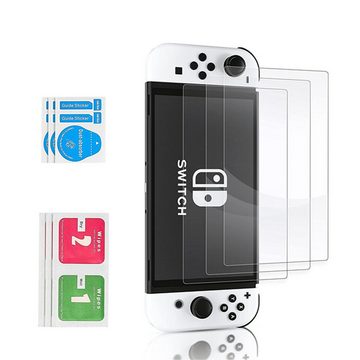 zggzerg 6 in 1 Zubehör Set für Nintendo Switch OLED Switch-Controller (Tasche & Schutzfolie, Transparent Hülle, Support Station)