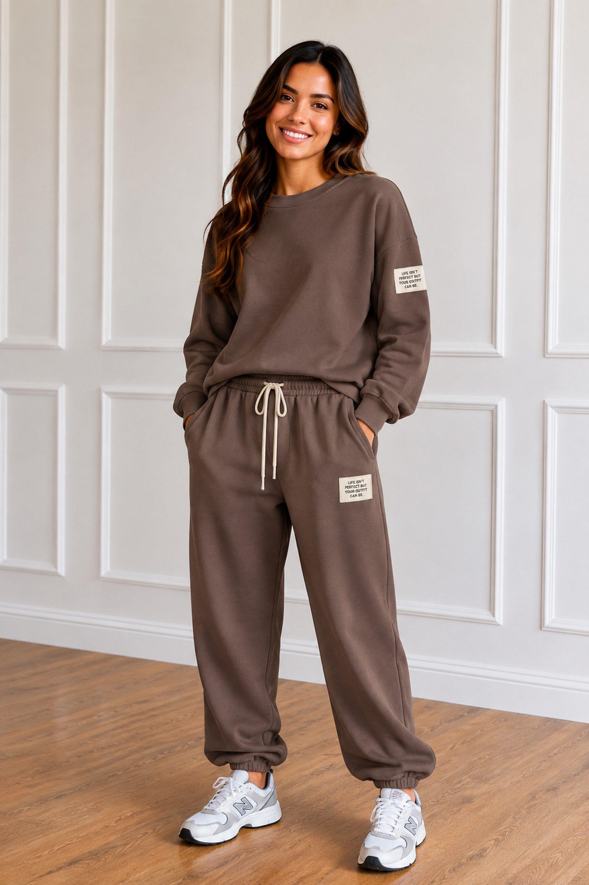 Worldclassca Jogginganzug Worldclassca Damen Zweiteiler Oversize SET Shirt + Hose Jogginganzug, Neue Kollektion - Stilvolle und gemütliche Mode für Damen